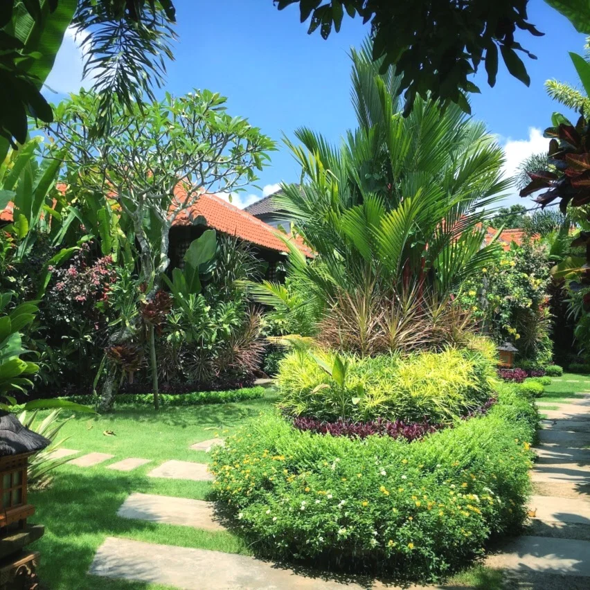 The beautiful garden of Saka Village