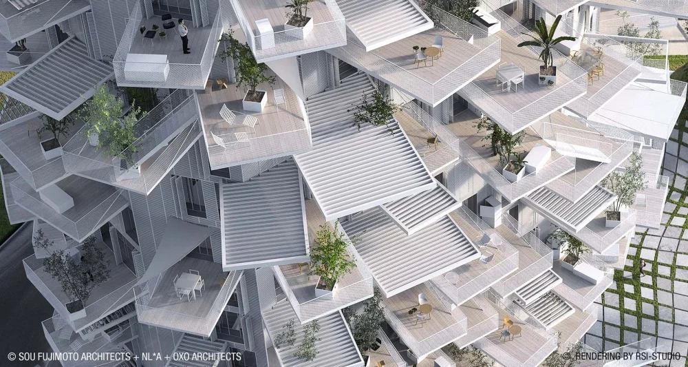 ©Sou Fujimoto Architects + NL*A + Oxo Architects ©Rendering by RSI-Studio