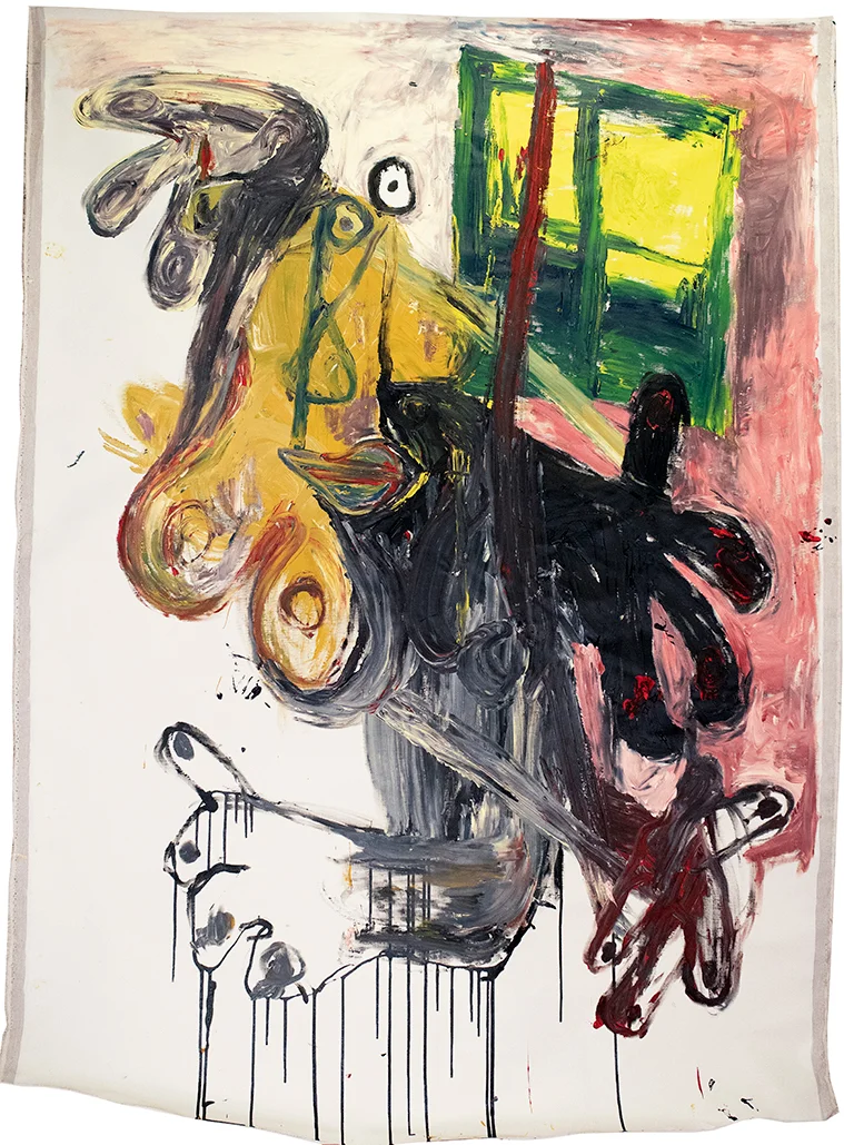 Joji Nakamura, Sunset Glow , 2018, Acrylique sur toile, 185 cm x 144 cm, Photo: James Bingham, Courtoisie The Container, Tokyo