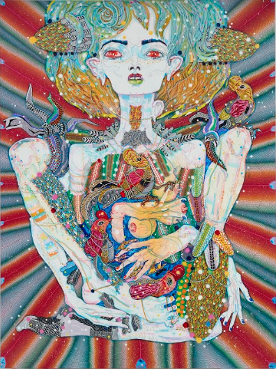 Del Kathryn Barton deep pop, 2018 acrylic on French linen 200 × 220 cm. Courtesy the artist & A3