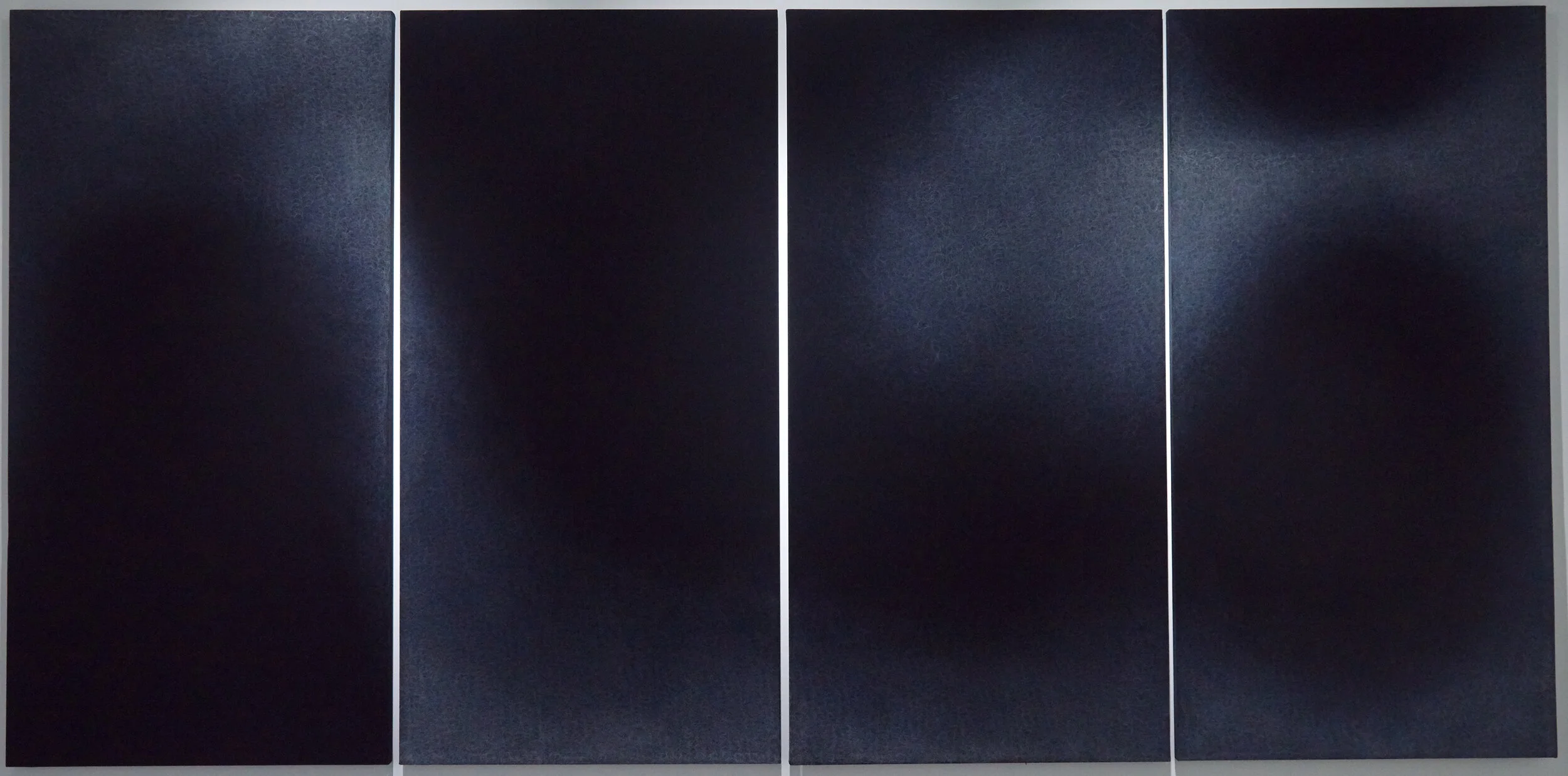 Sang-Sun Bae, More & Less1 , 2005-2018, Gesso on Velvet, 182x368cm. Courtesy of the artist and Gallery LEE & BAE.