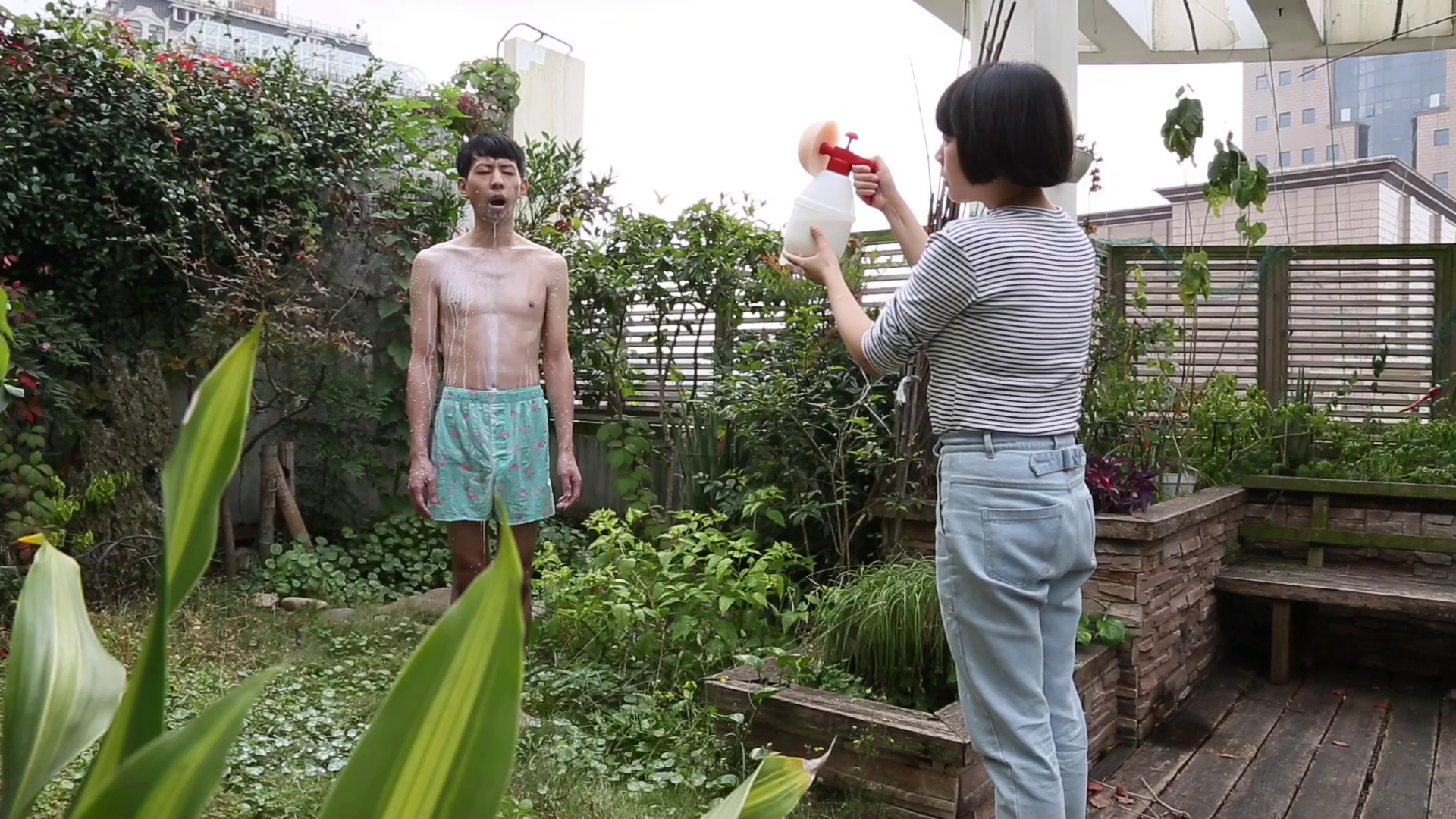 Pixy Liao, Breast Spray , 2015, Video 2 mins 1 sec. Courtesy of the artist and Chambers Fine Art.