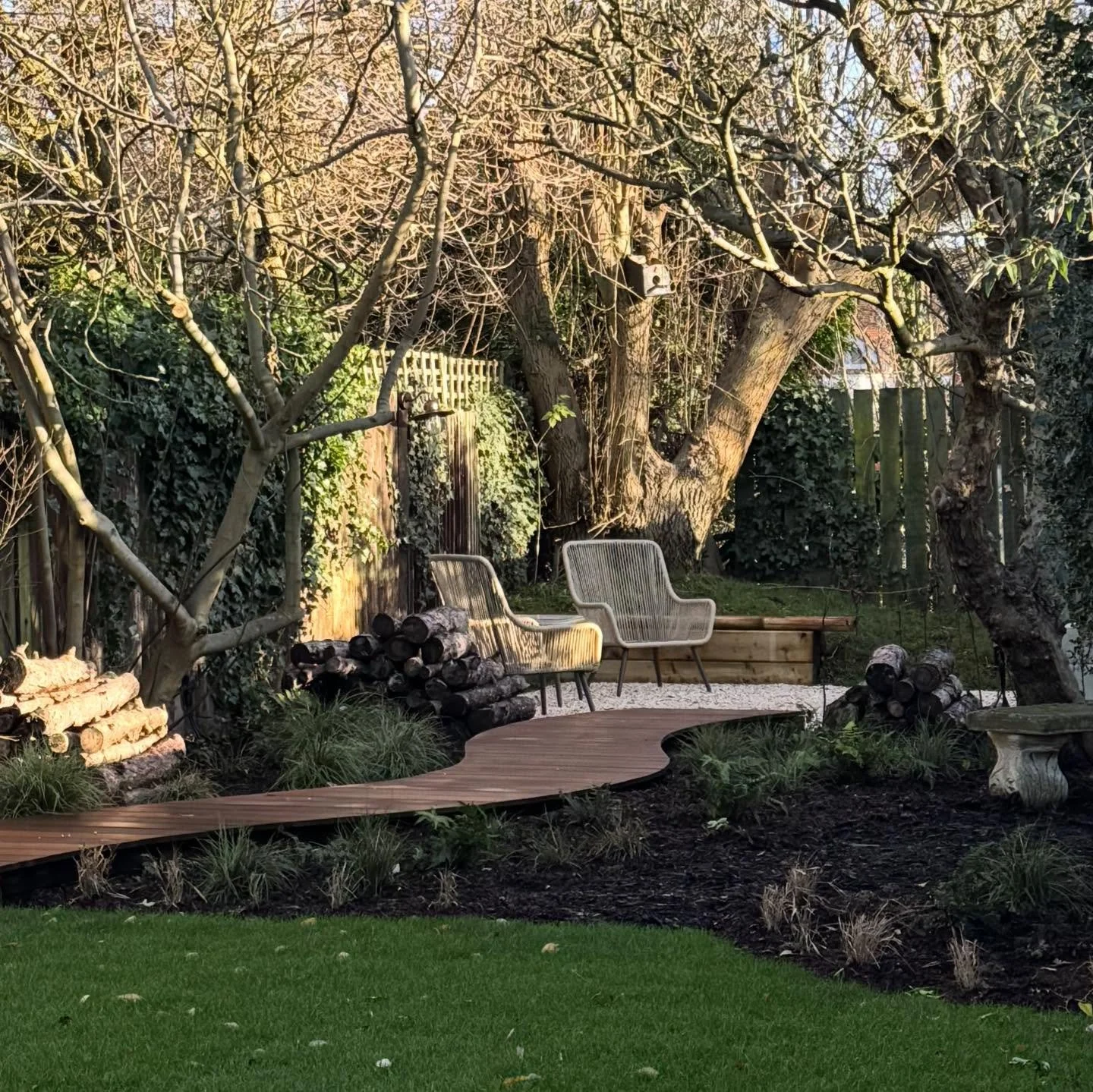 Last push and glad to have got our Acton design and build project over the line before Christmas. Great effort from the team and nice to be finishing on a crisp and sunny day. Can&rsquo;t wait to see the planting fill out in the spring and summer whi