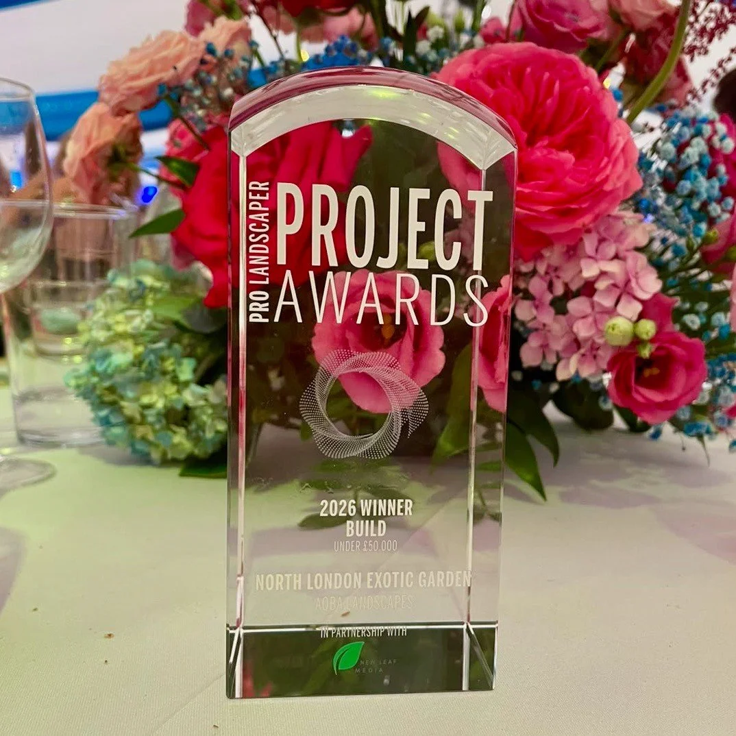 We&rsquo;re absolutely delighted to share that Aoba Landscapes has won the Pro Landscaper Project Awards 2026 in the Build Under &pound;50,000 category for our North London Exotic Garden project.

This award is a testament to the passion, creativity 