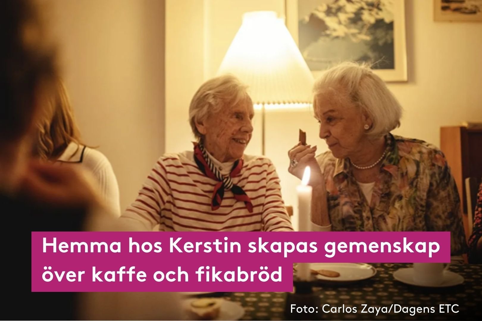 Dagens ETC – Äldrekontakt byter ensamhet mot söndagsfika 