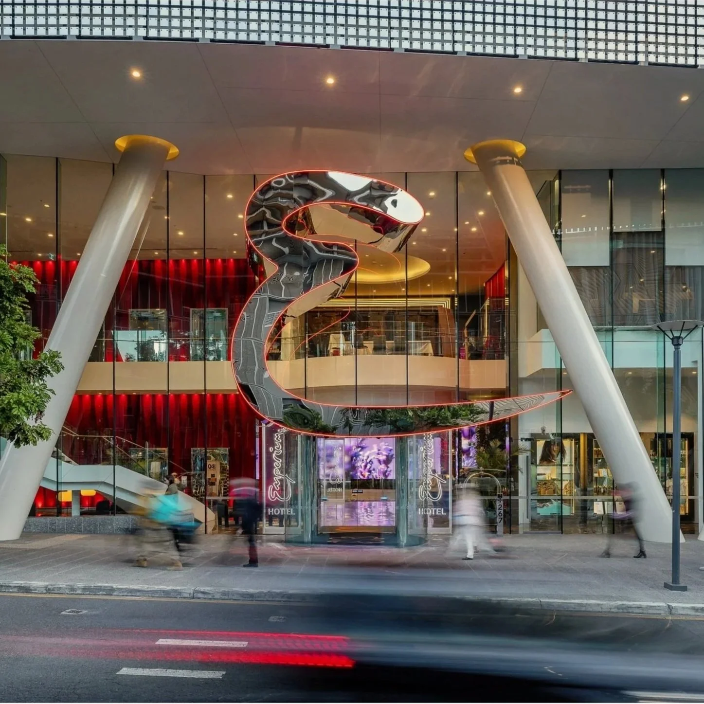 external entryway to emporium hotel in southbank.