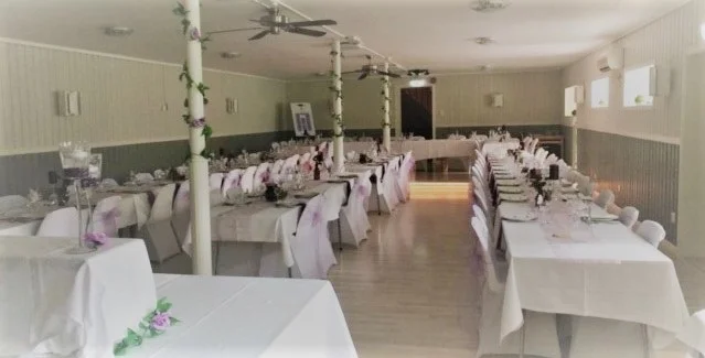 Matsalen pynta til bryllupsfest