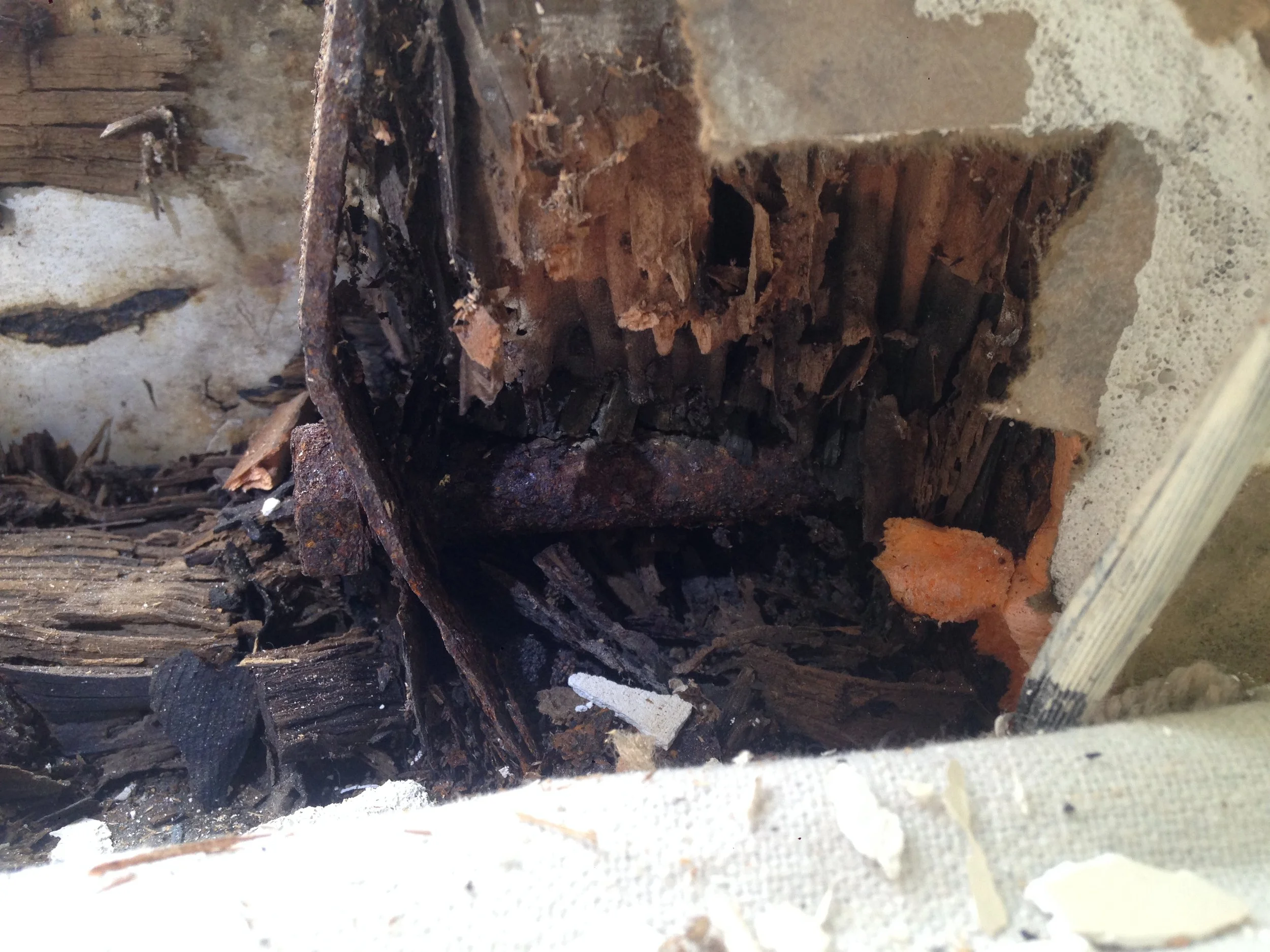 Rotted Support Beam Before