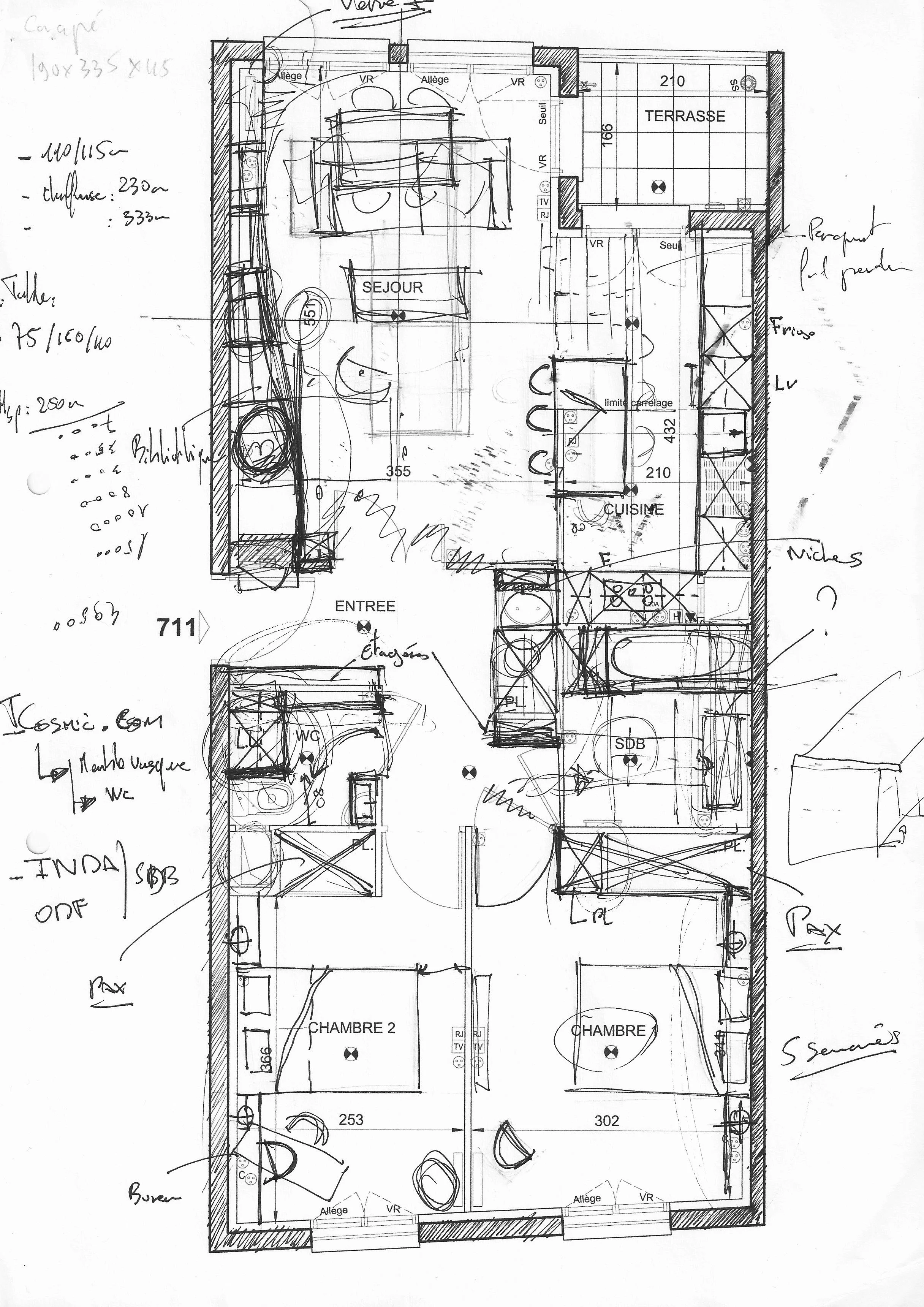 Aménagement d'un appartement de 60 m²