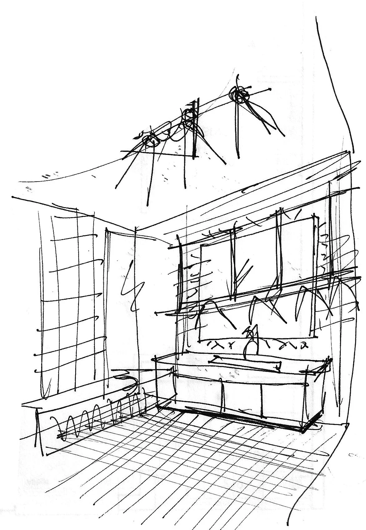   Esquisse de la salle de bain  