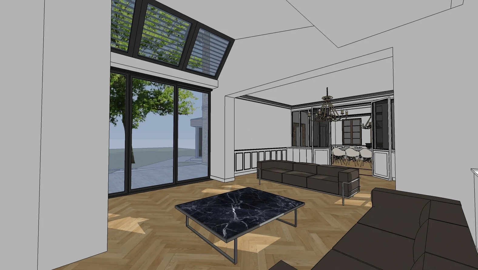   Image 3D du double séjour  
