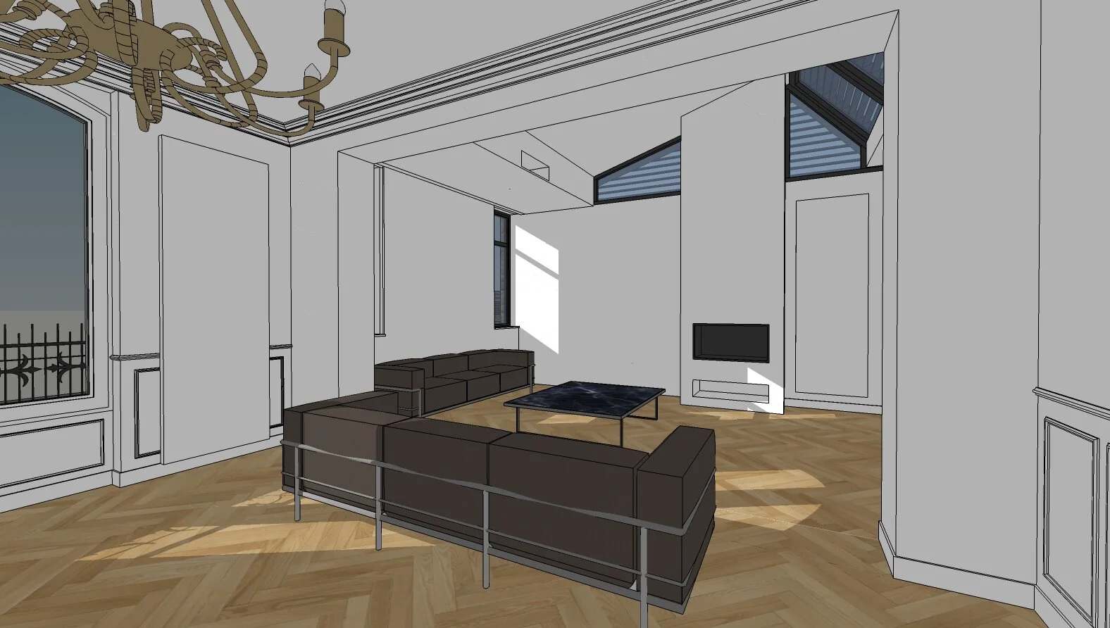   Image 3D du double séjour  