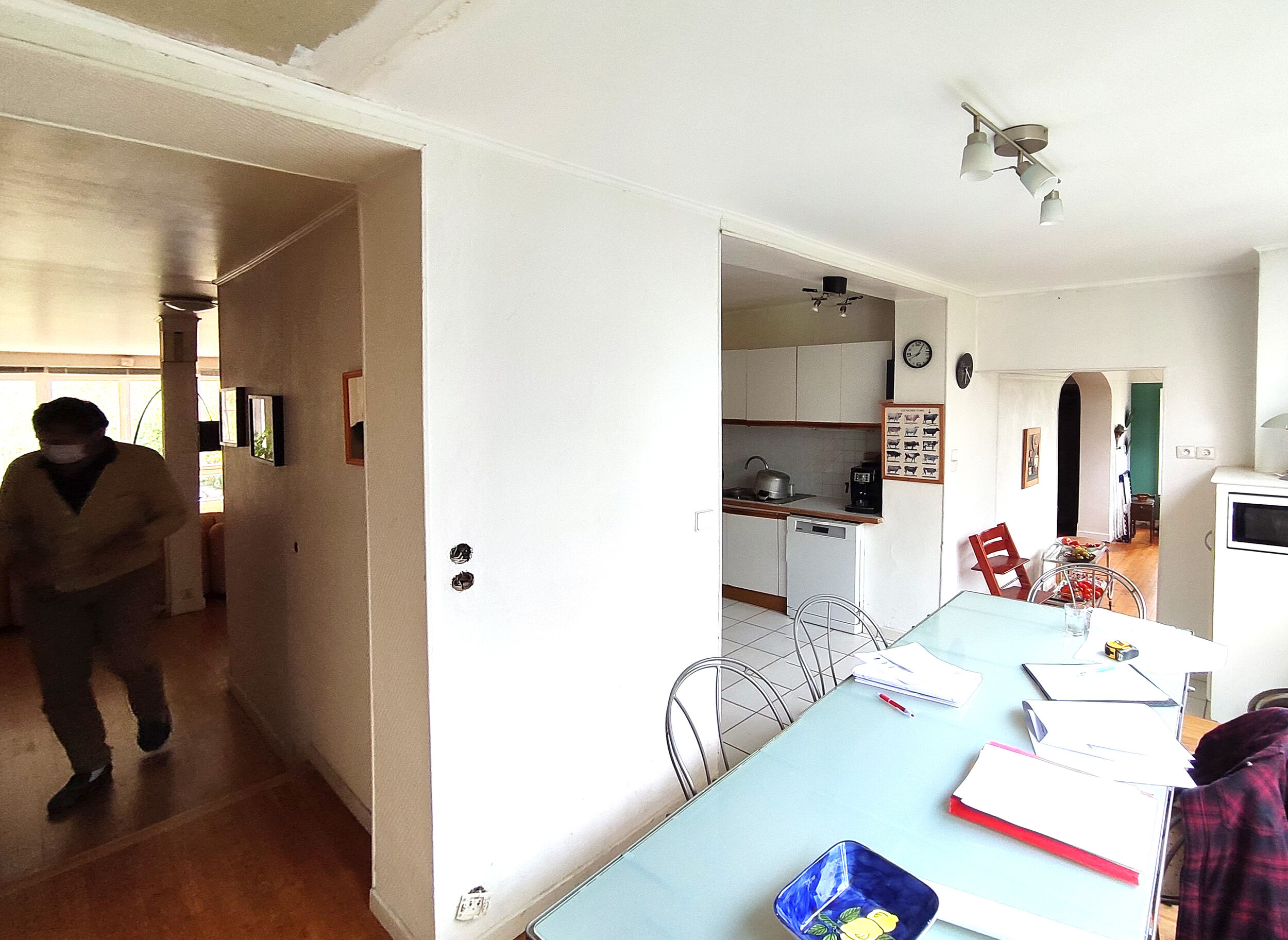   Vue avant travaux depuis le coin salle à manger  