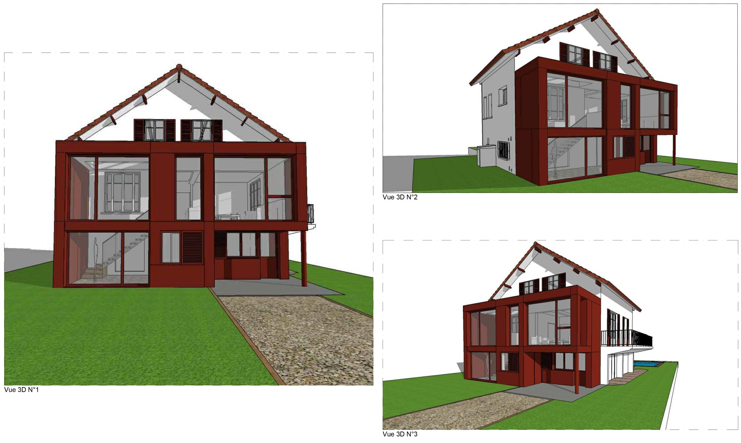   Vues 3D de l’extension  