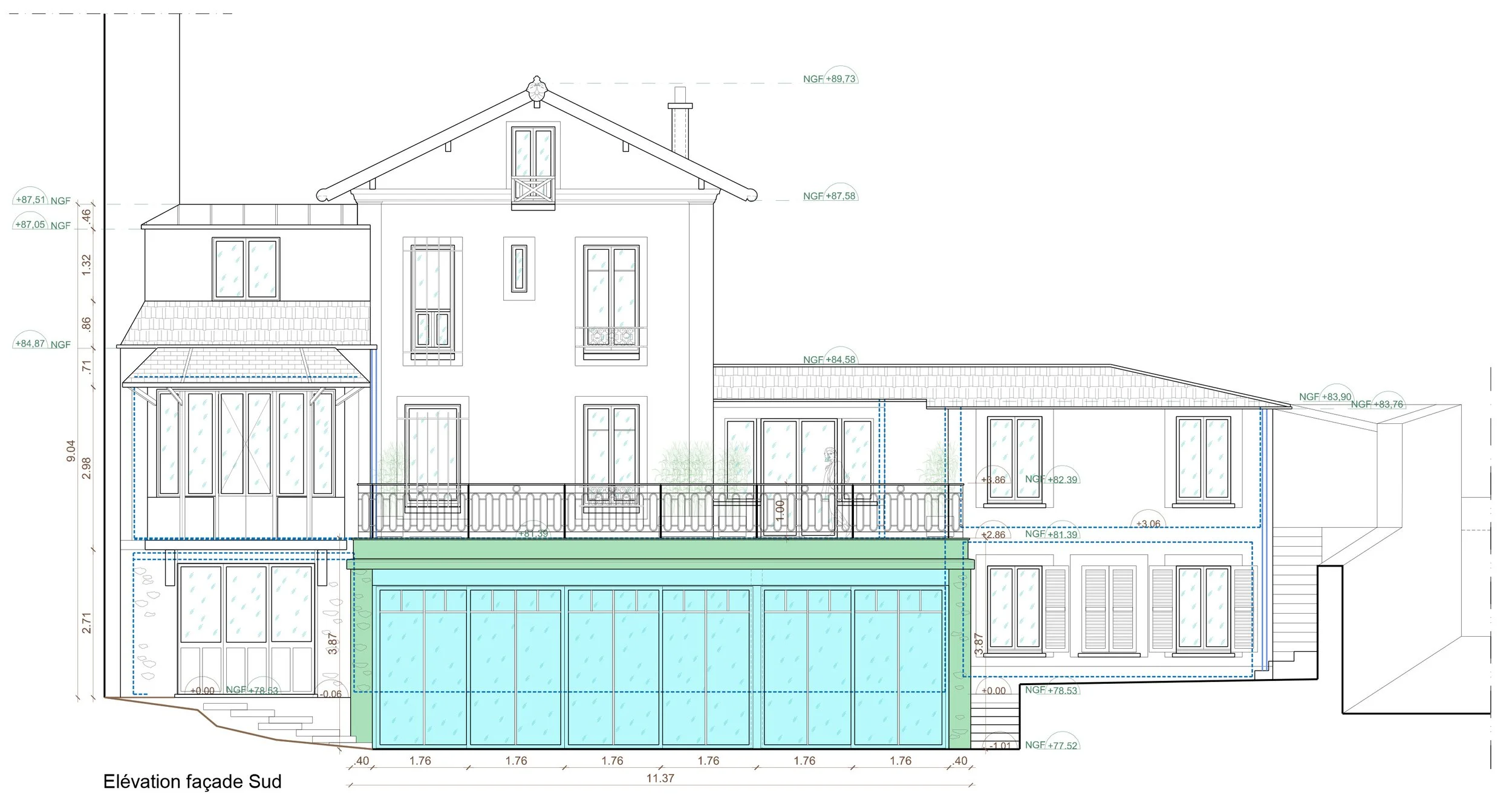   Élévation état projeté  