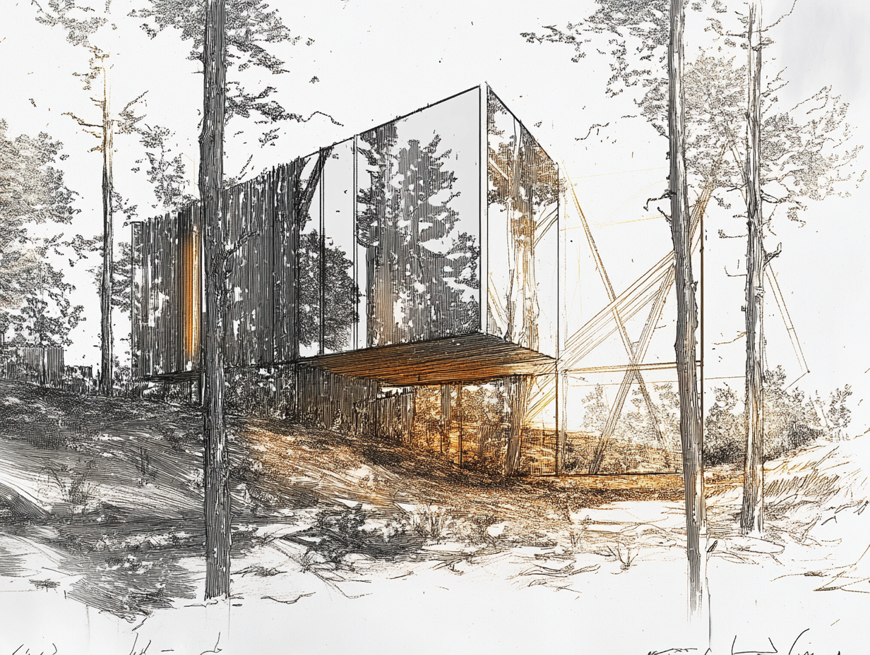 Etude - concept de cabane contemporaine
