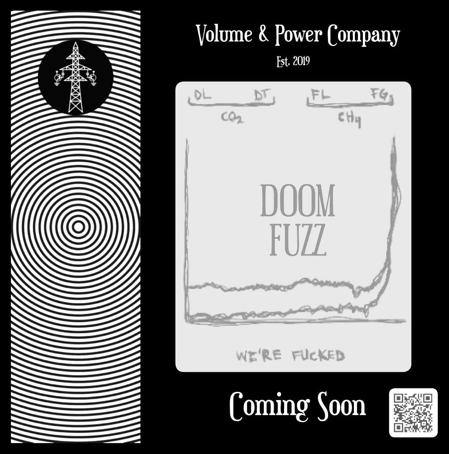 DOOM FUZZ! Coming Soon! #volumeandpowercompany #guitar #guitarpedal #guitarpedals #fuzz #boutiquepedals #guitareffect