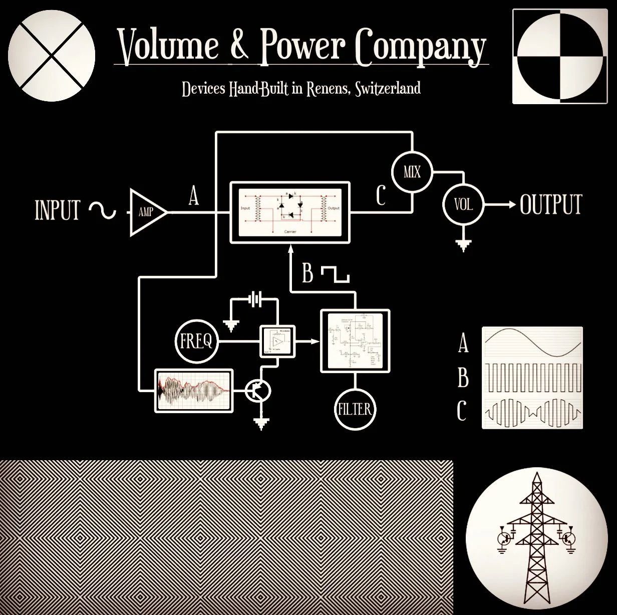 Passive Ring Modulator Design Concept #boutiquepedal #guitareffect #ringmodulator #guitarpedal #volumeandpowercompany #electronicsprojects #synth #effectpedal