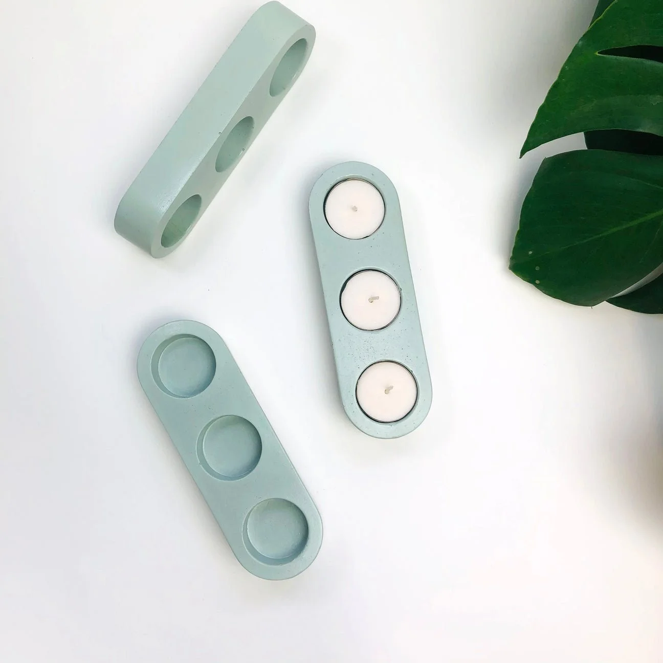 Trio Candle Holder (Mint) by Known Goods Co