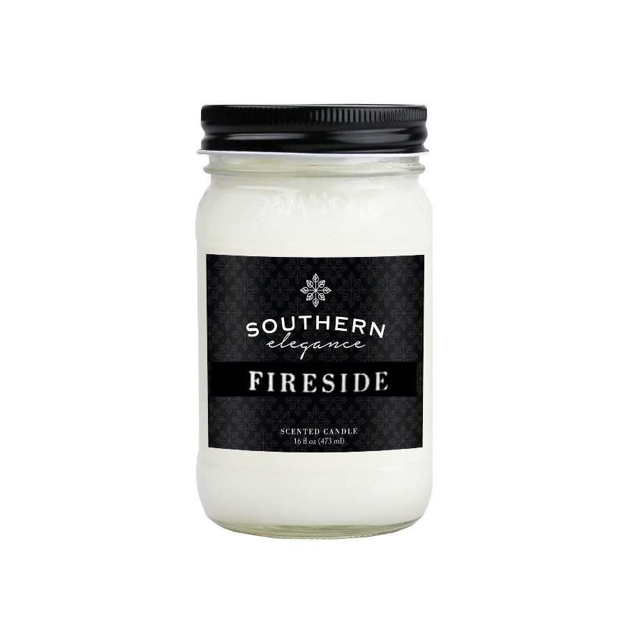 Mason Jar Candle (Fireside) by Southern Elegance Candle Co.