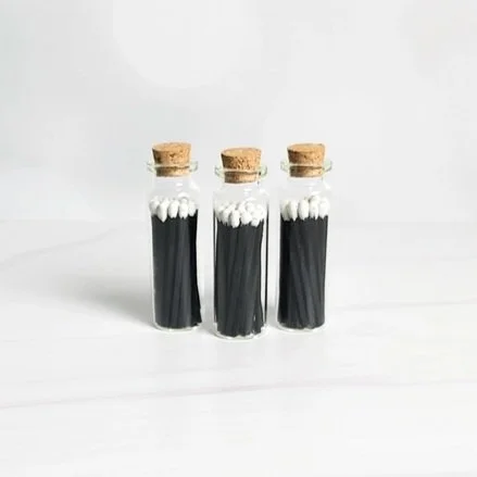 Tuxedo Matches in Small Corked Vial by Enlighten the Occasion
