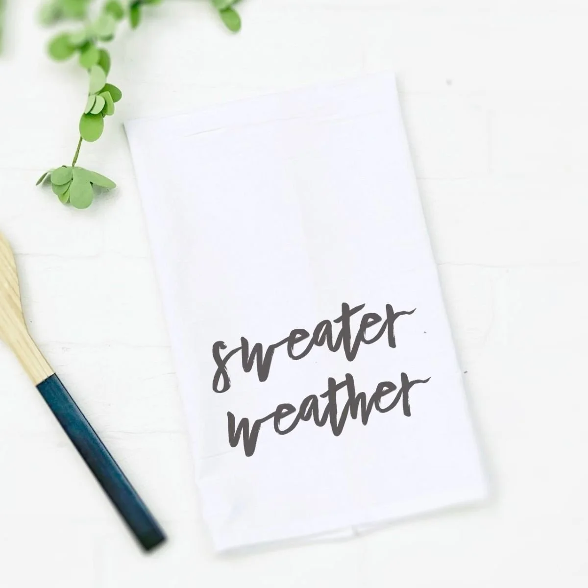 Sweater Weather Tea Towel by Indigo Tangerine