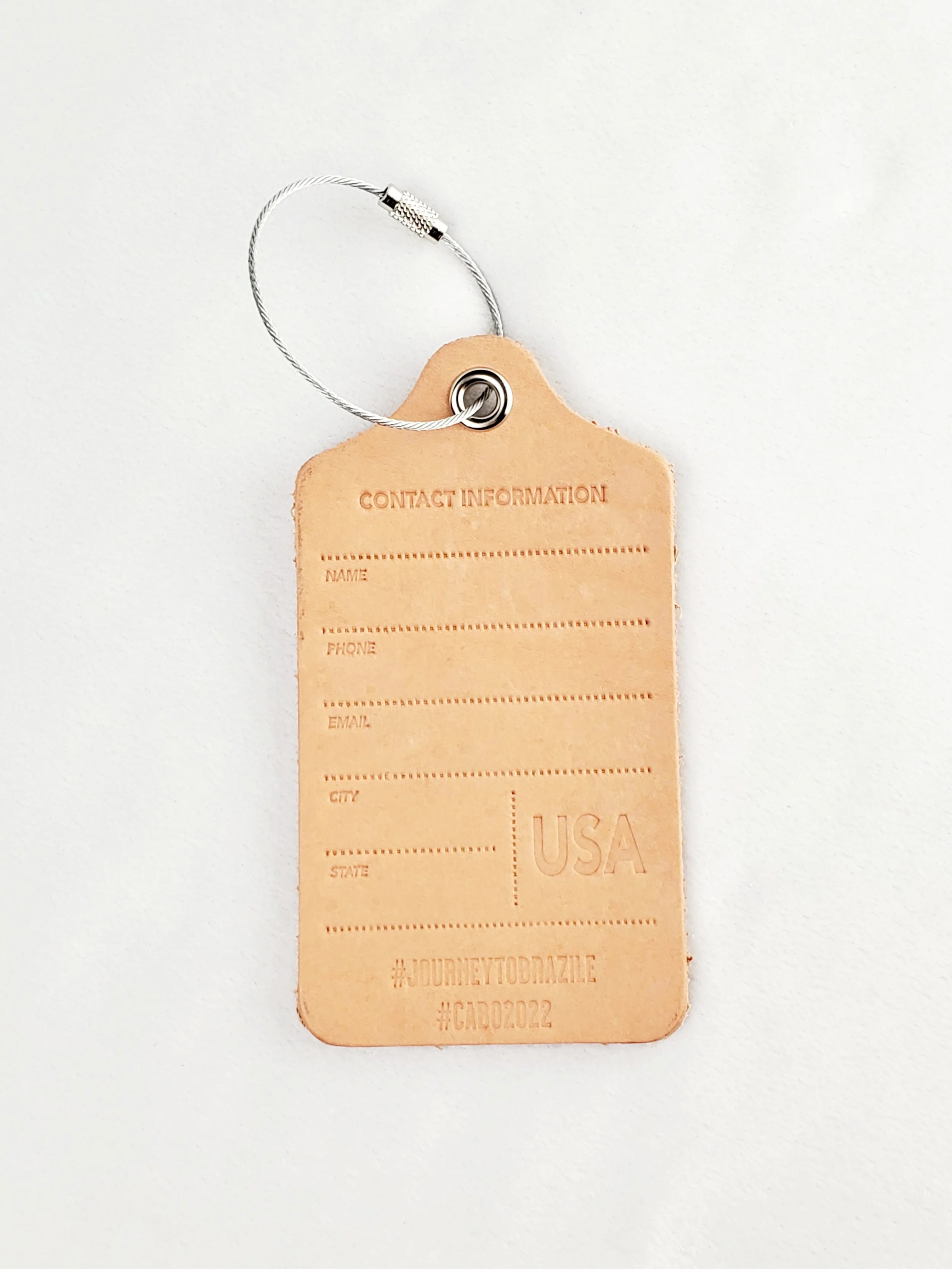 Leather Luggage Tag by Odin Leather Goods