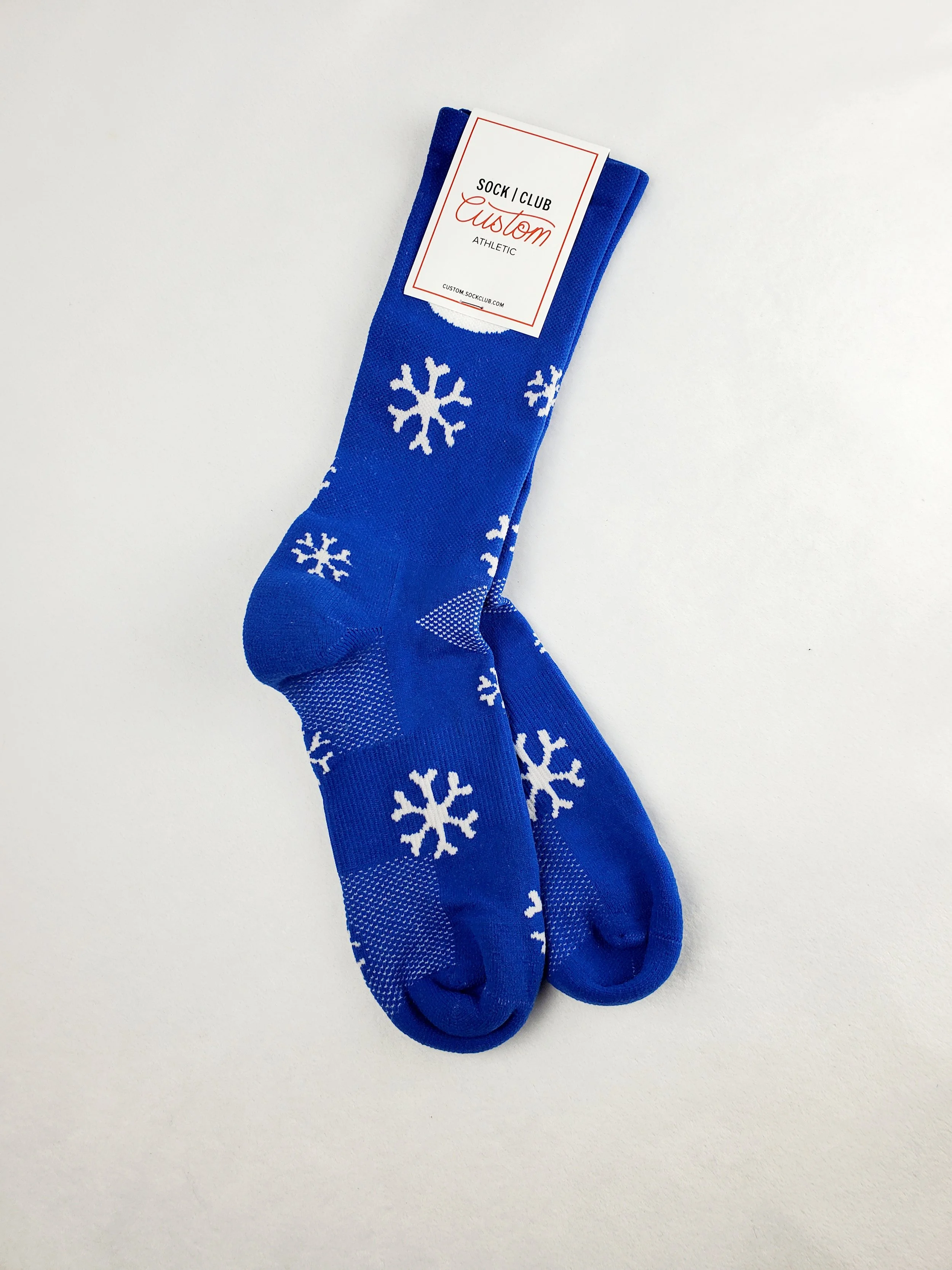 Blue Snowflake Athletic Socks by Sock Club