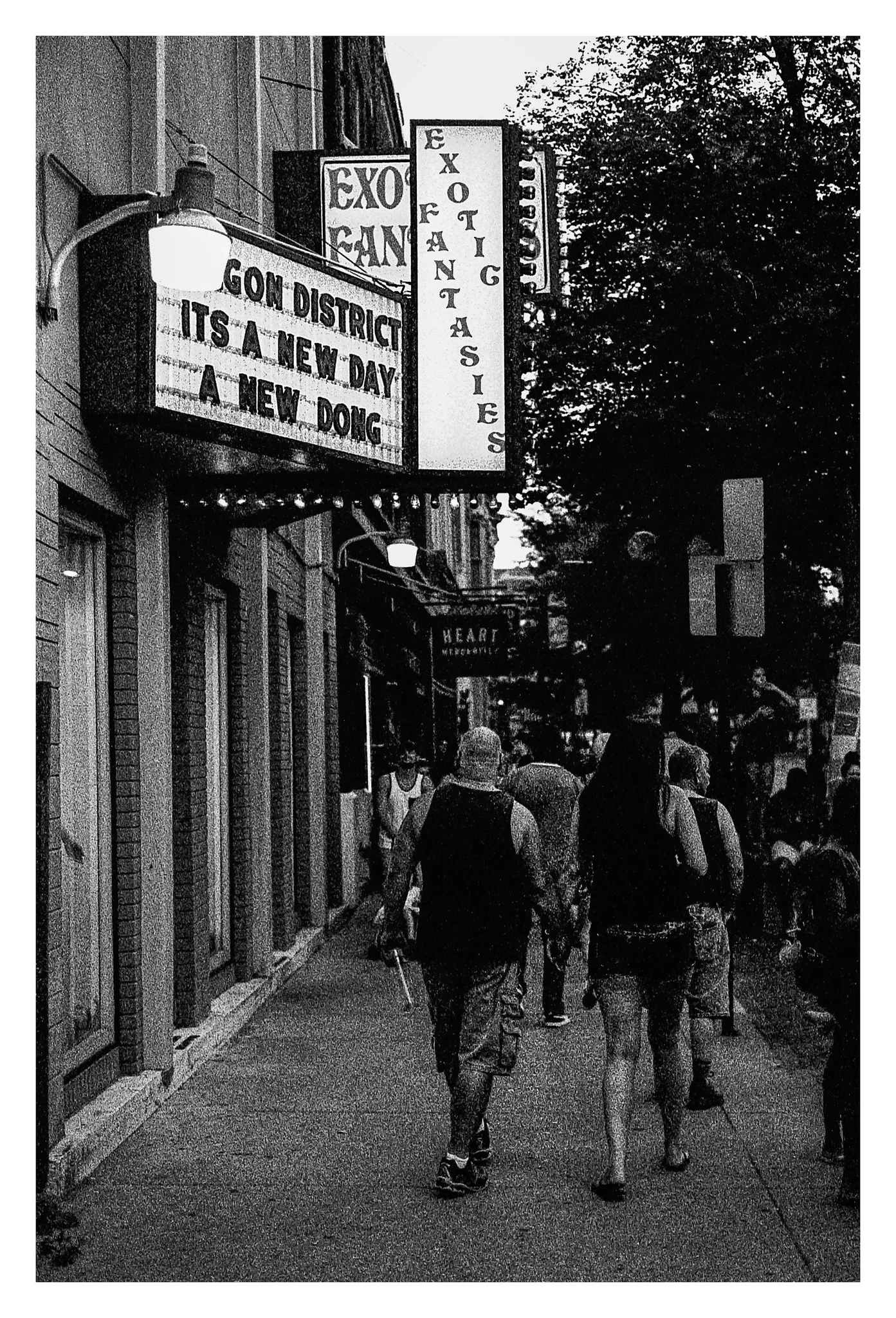 It's a New Day in the Oregon District - Nikon F5 with 50mm f/1.4 lens at f/2.8 in A-Priority mode on Kodak TMAX P3200 film