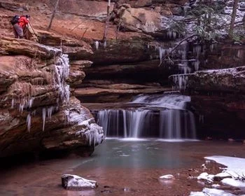 Eric at Middle Falls - image courtesy of Bob Blum