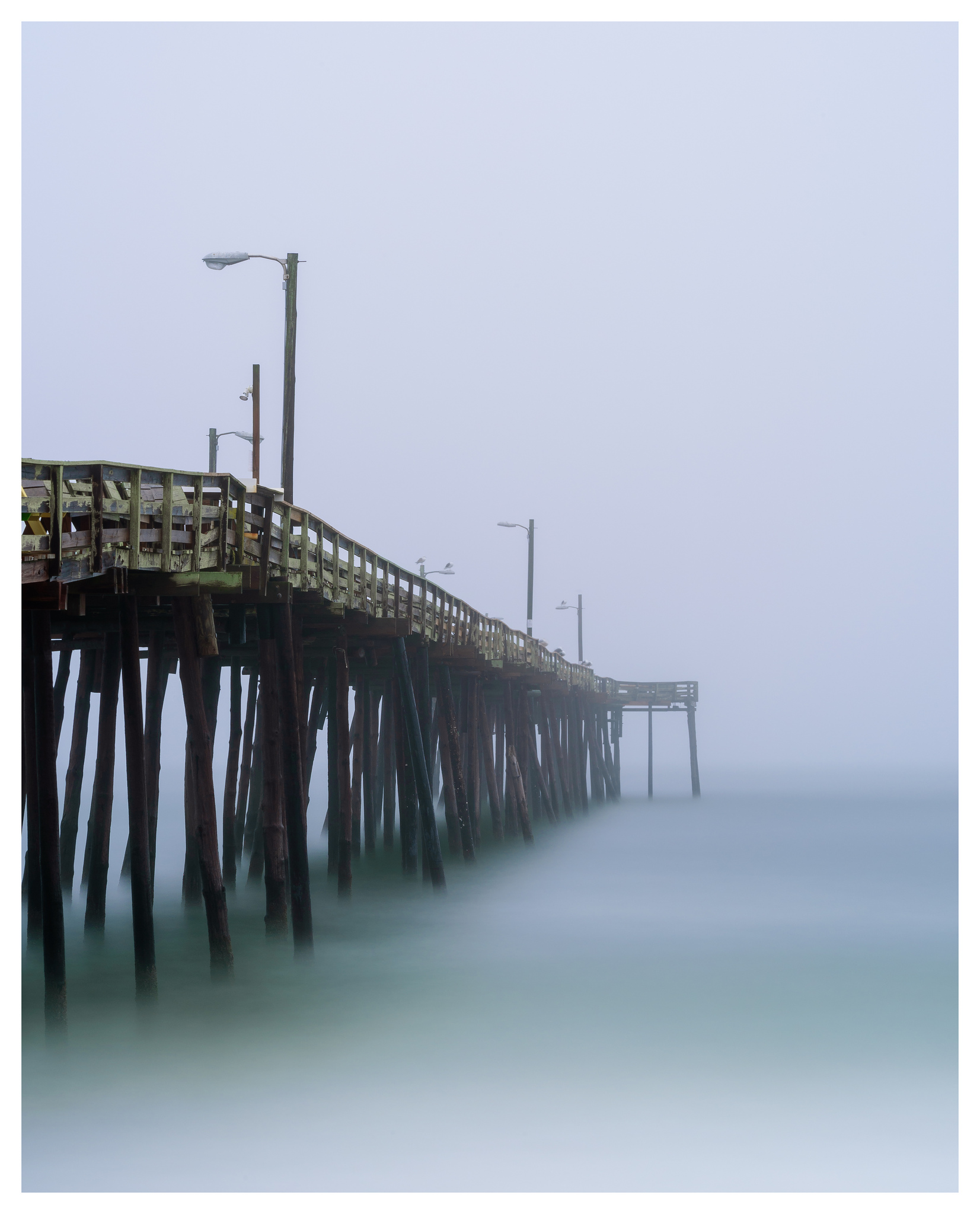 Nags Head Fishing Pier - Nikon D750 w/80-400mm lens, long exposure with tide coming in.