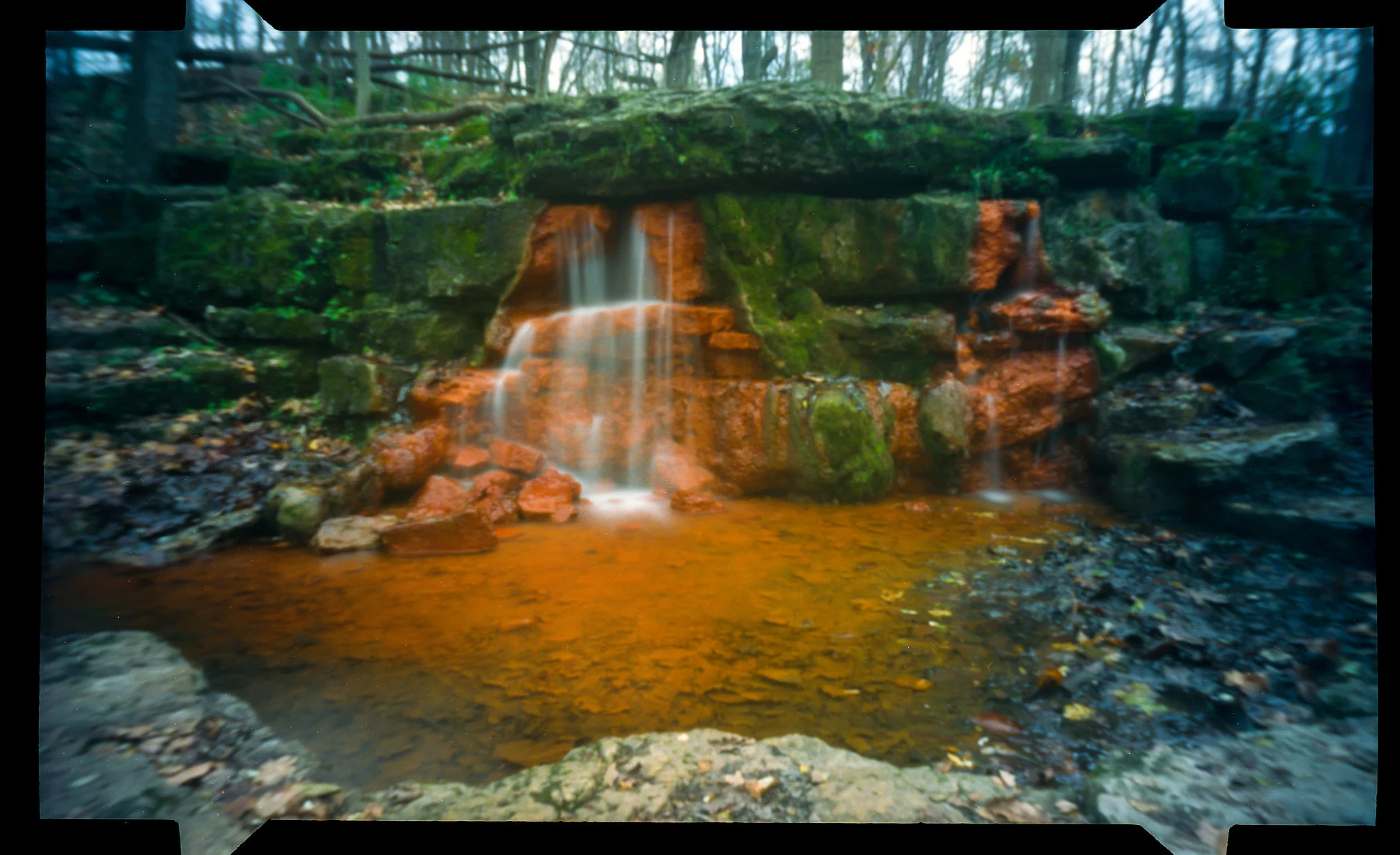 The Yellow Springs at Glen Helen - NOON 612 Pinhole Camera on Kodak Ektar 100 film