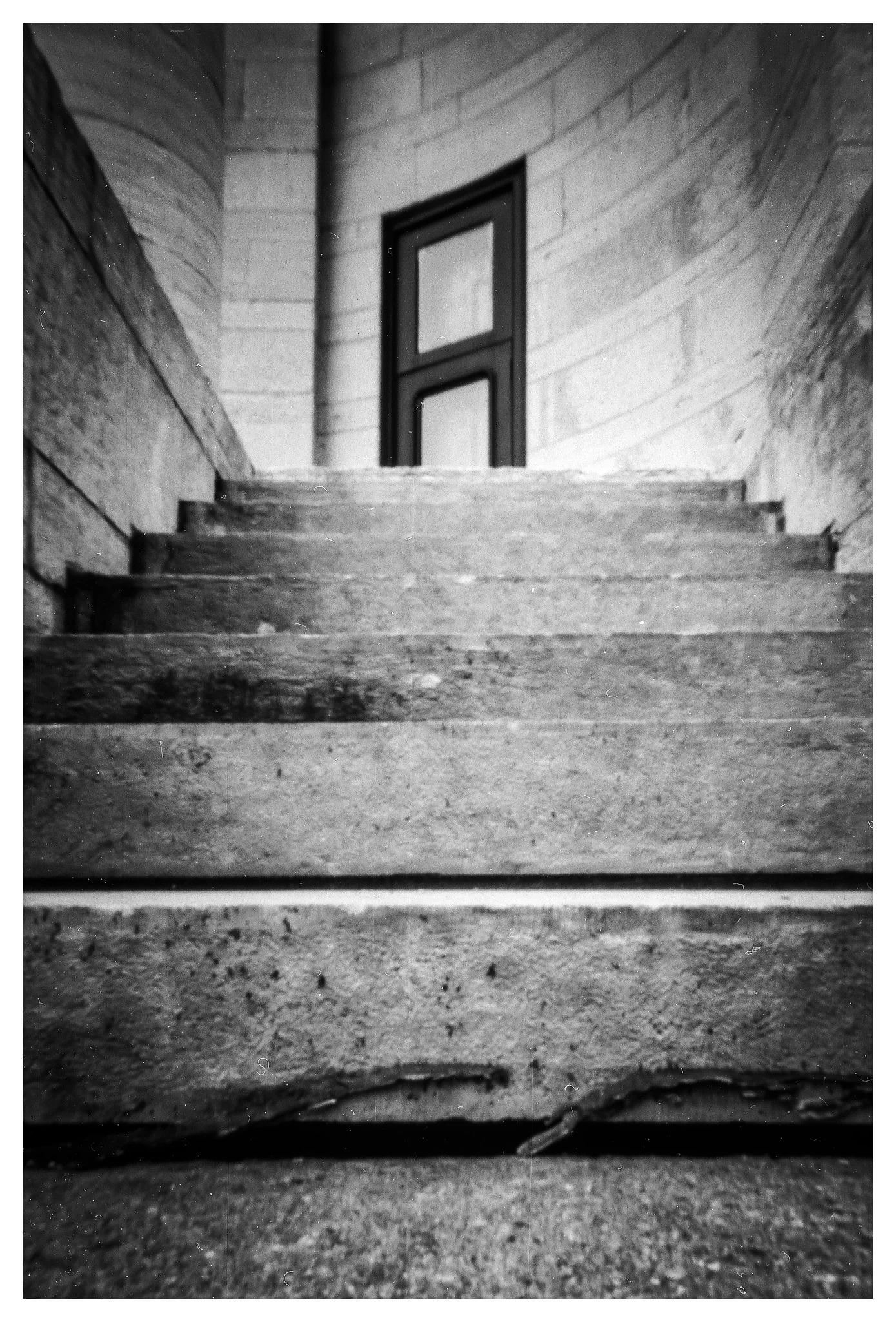 Old Montgomery Courthouse Back Door- NOON 612 Pinhole with HP5+ film