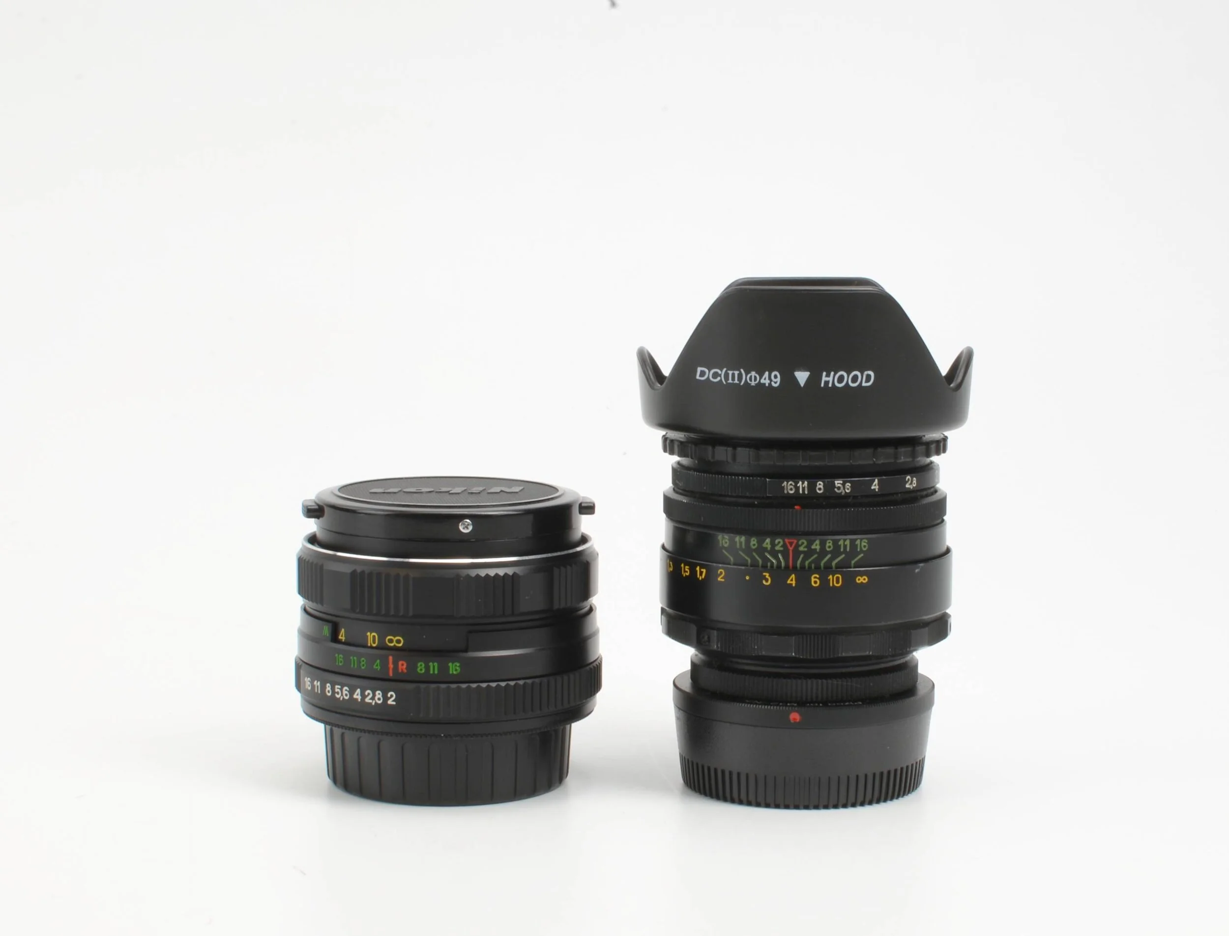Zenit Helios Lenses - M44-7 on the left, M44-2 on the right.