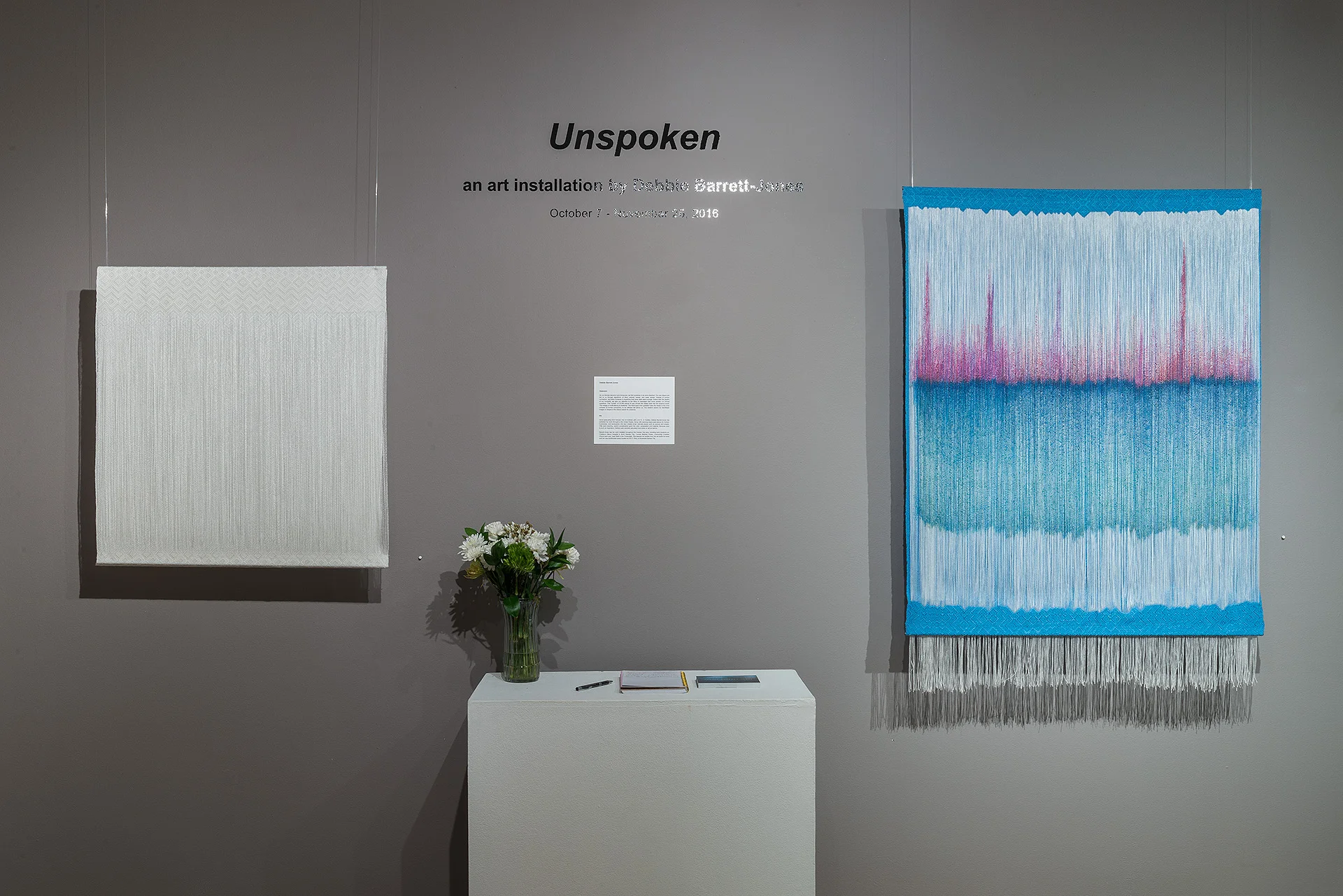 Unspoken; an art installation by Debbie Barrett-Jones Leedy-Voulkos Art Center Kansas City, MO