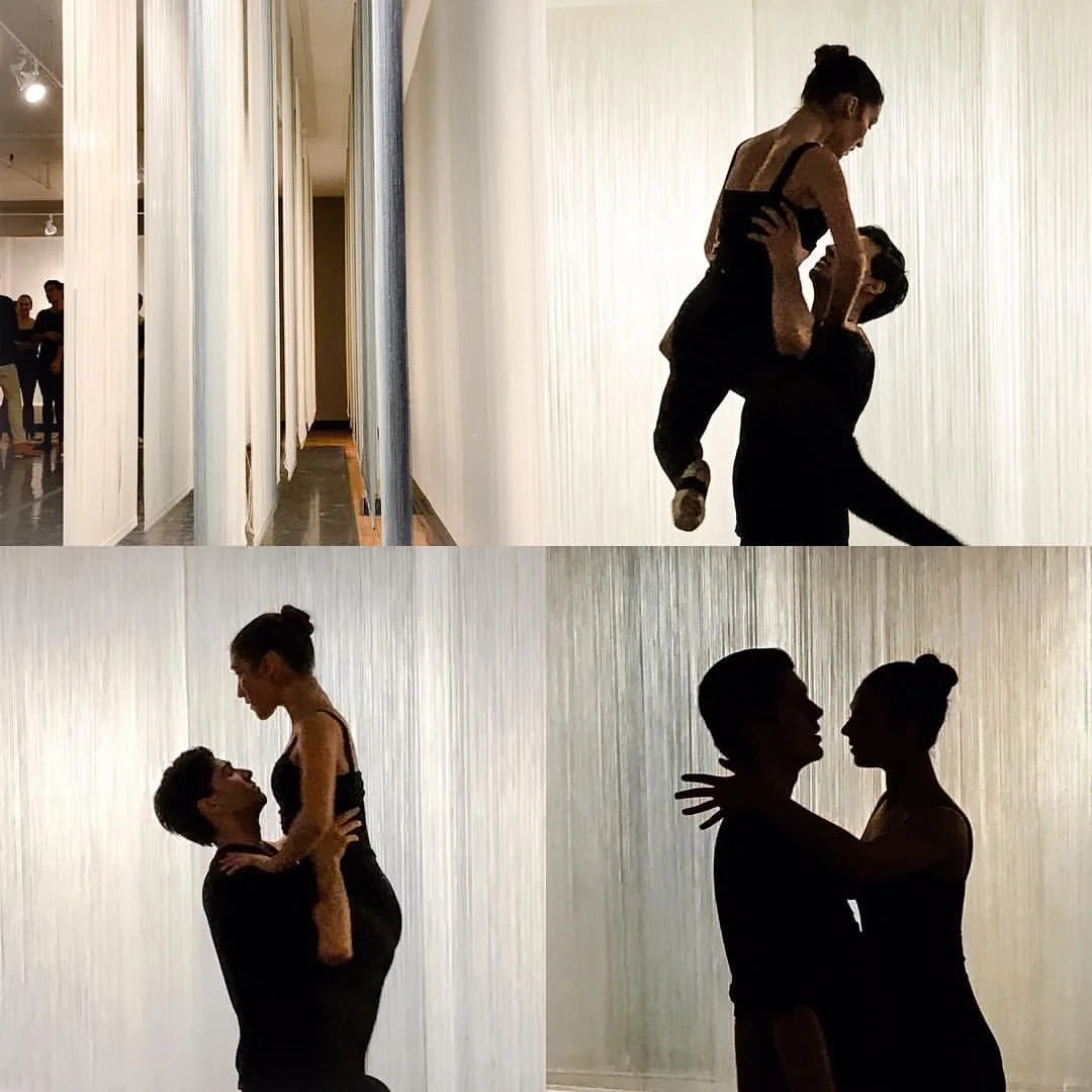  Unspoken; an art installation by Debbie Barrett-Jones  Kansas City Ballet II  Choreographer: Anthony Krutzkamp  Photo credit: Katrina Revenaugh 