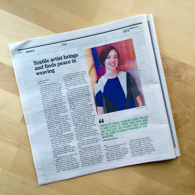 Honored to be featured in Kansas City Star/Ink. "Textile artist brings and finds peace in weaving."