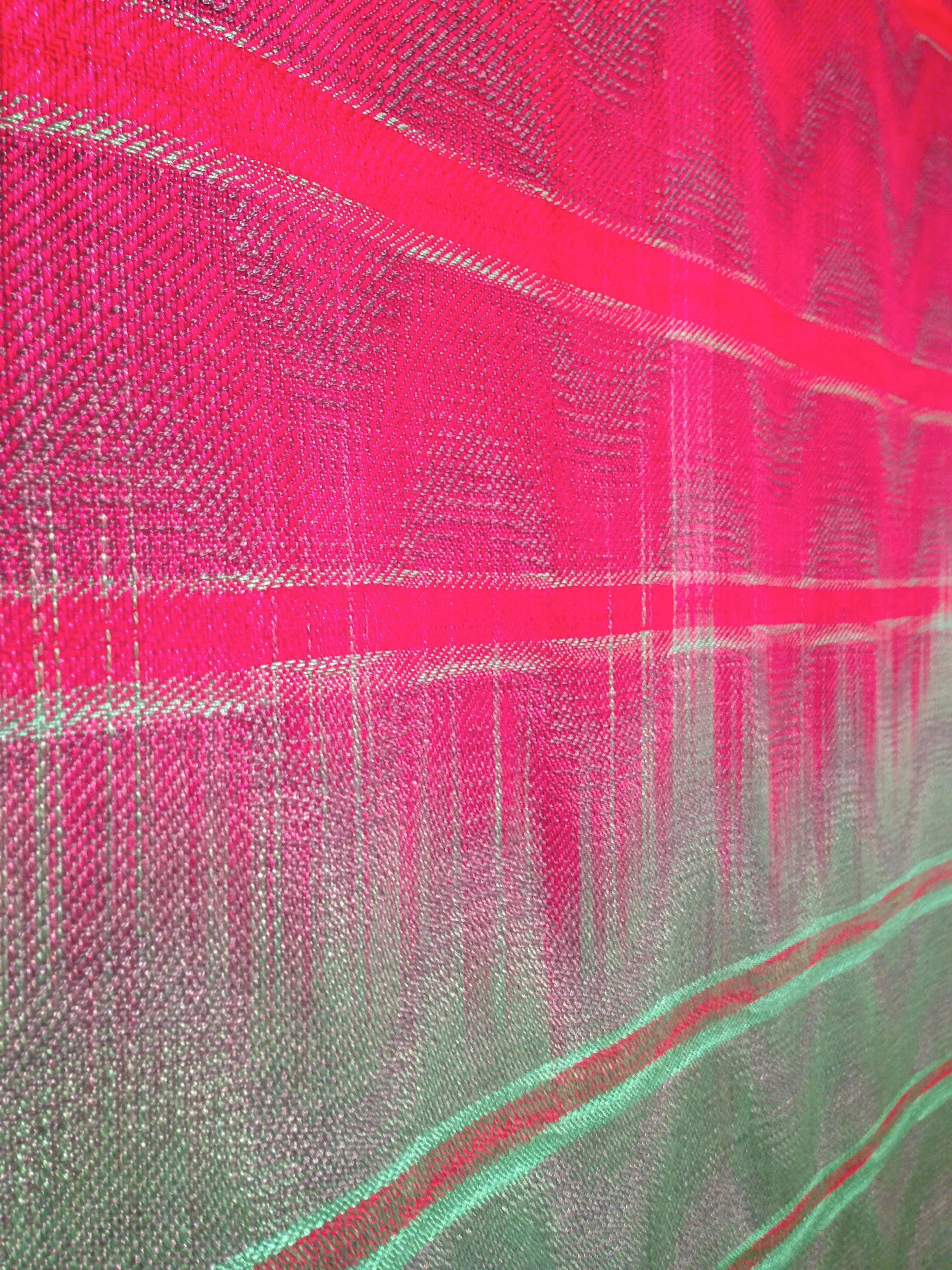 Fuschia_Aqua with Gray Wave Woven Wall Hanging.detail.DebbieBarrett-Jones.jpg