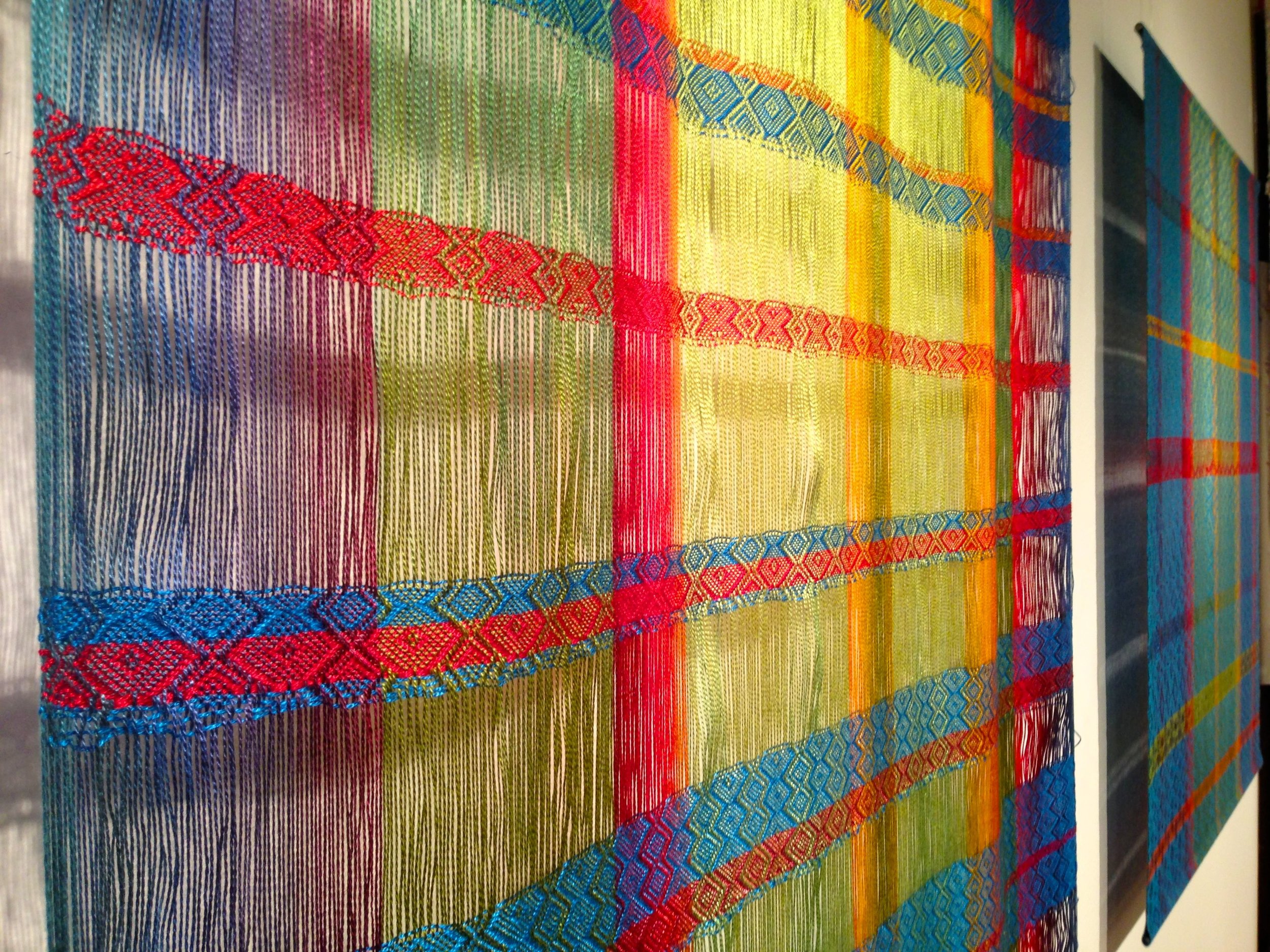  Title:  Sixty-five Colors #1   Size: 31” wide x 70” long  Medium: Hand-dyed, hand-woven  Materials: tencel  For process information and pricing, please contact us by clicking on this  link .    