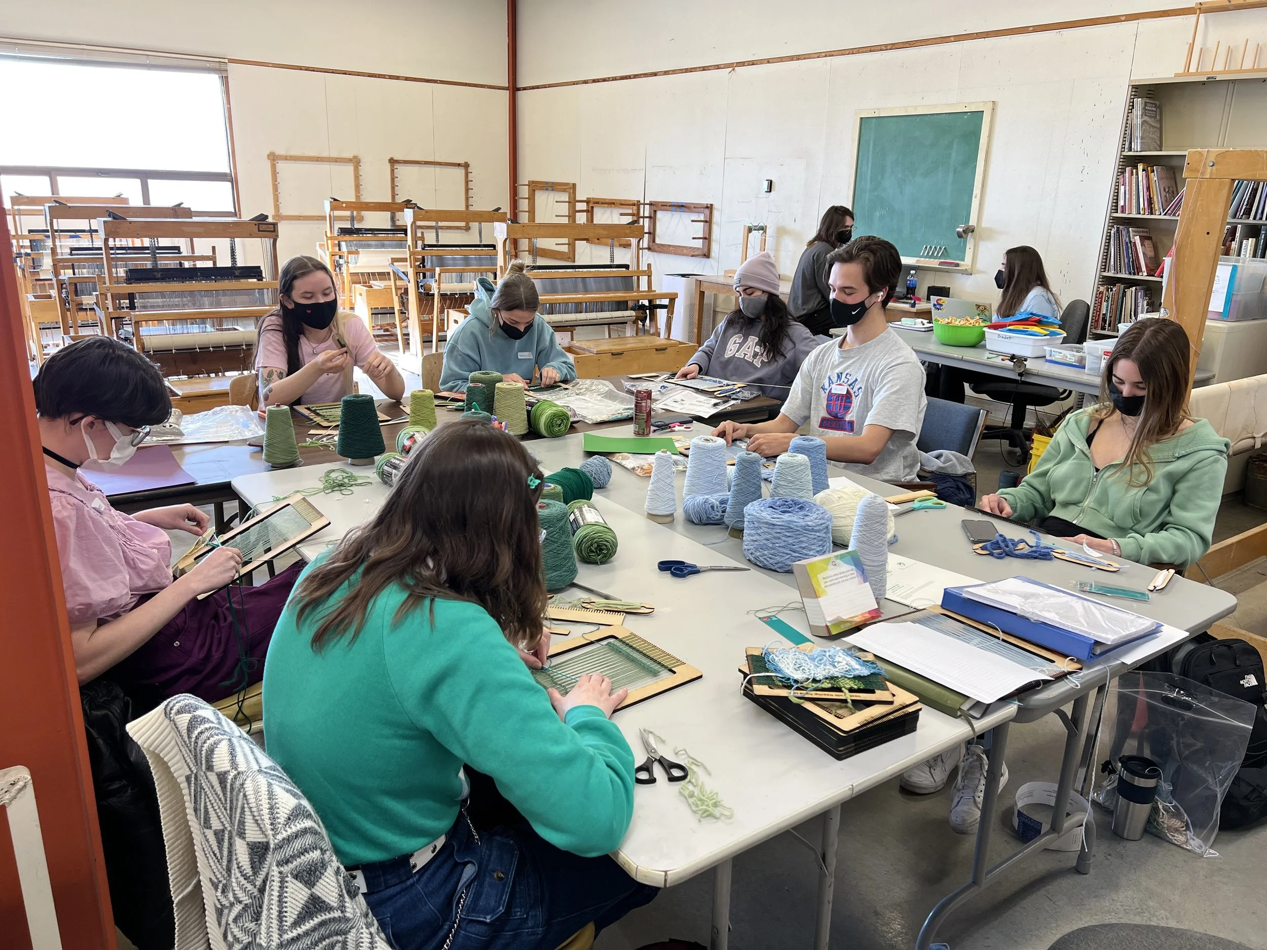  KU Weaving Students participating in  Woven Together .  