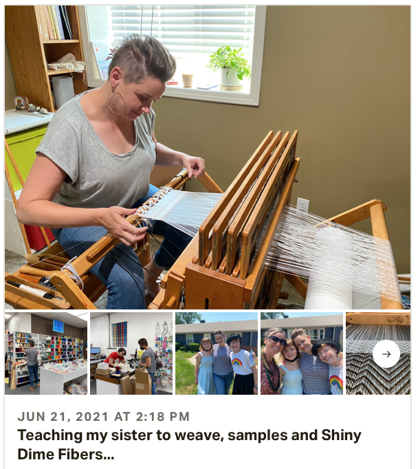   Hey Everyone! I hope you are all doing well today! Last week I had such a wonderful time with my sister, Kristine, staying with us and while she was at our home I taught her to weave from my little loom. YAY!! Not a surprise, she did an amazing job