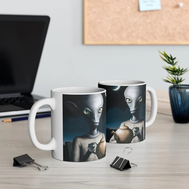 Little Green Man Mugs