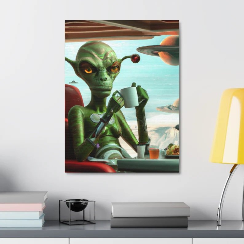 E.Tea Canvas Print