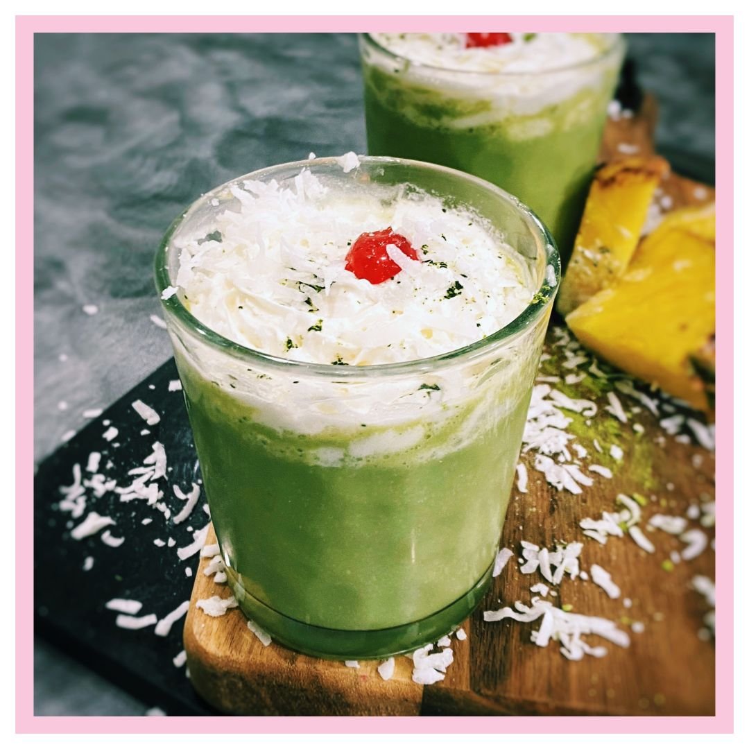 Healthy Pina Colada Smoothie Recipe With Matcha Green Tea