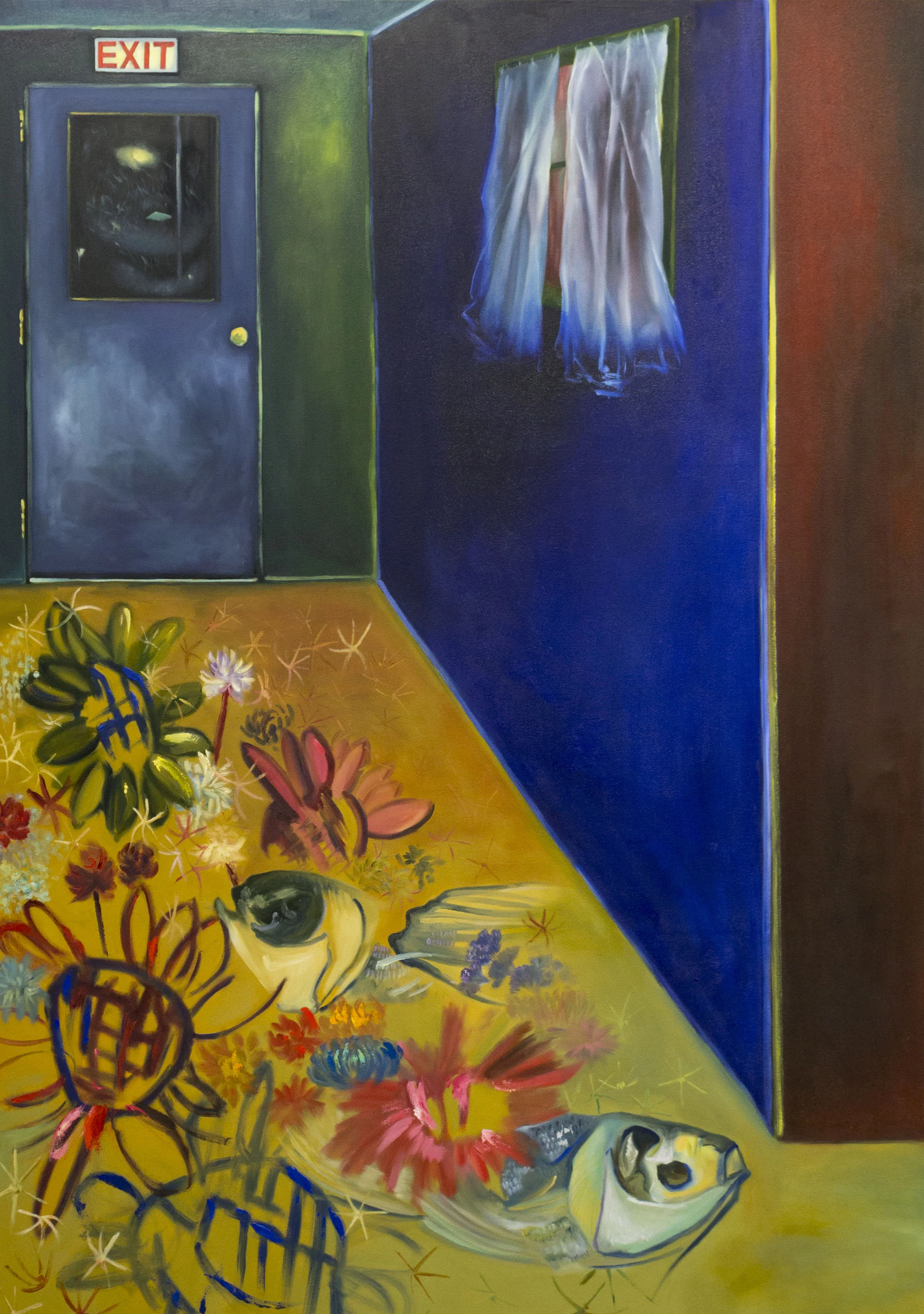   Another Way of Leaving,  Oil on canvas, 68 x 48 in., 2018 
