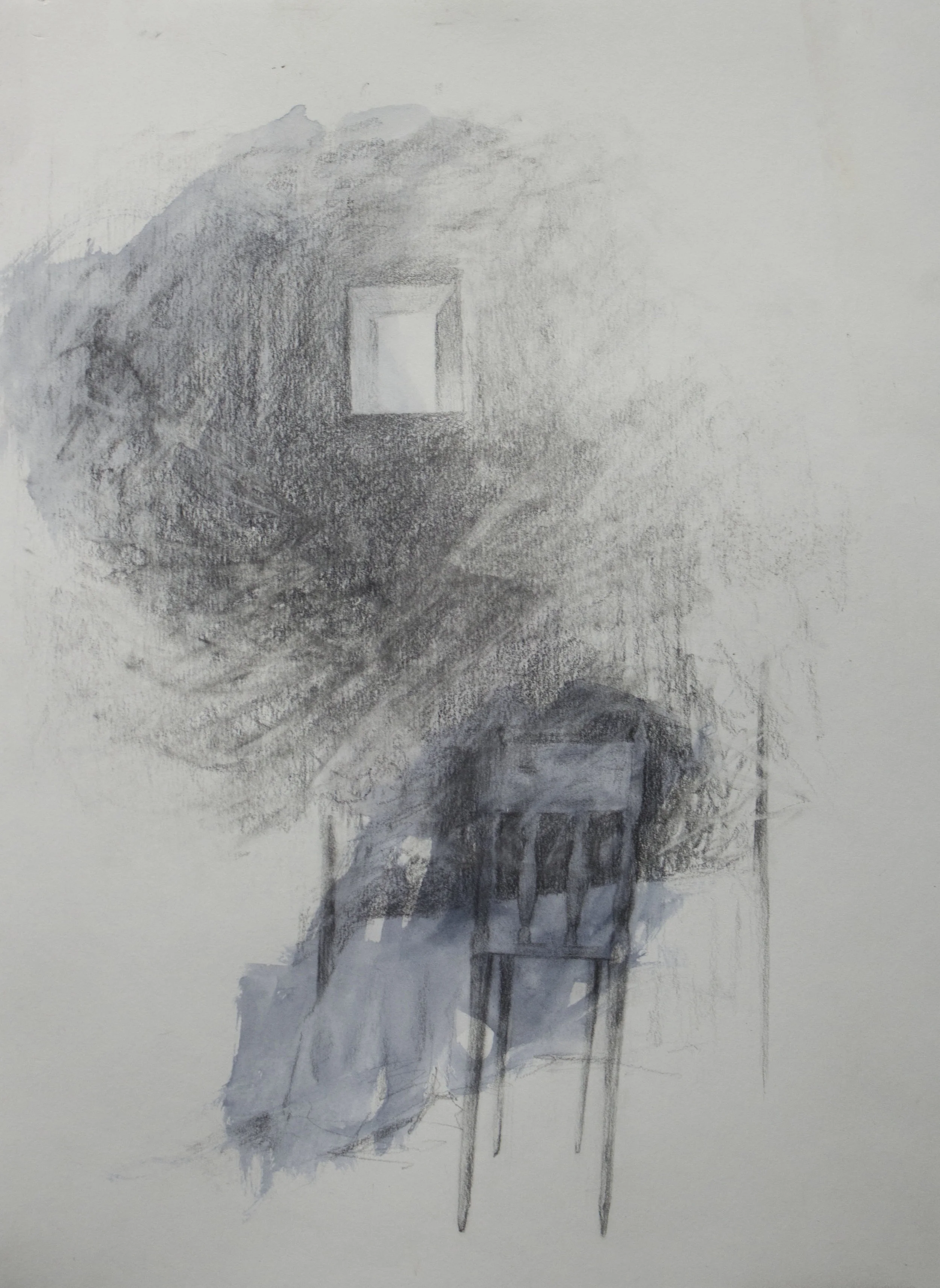   Grief,&nbsp; graphite and watercolor on paper, 12 x 9 in., 2017 
