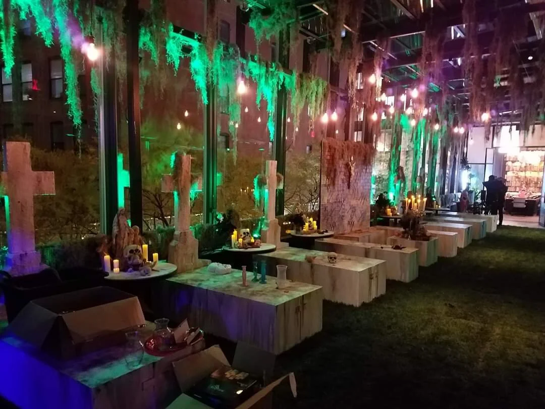  Scenic treatment of sarcophagi, Voodoo 849 Halloween Event 