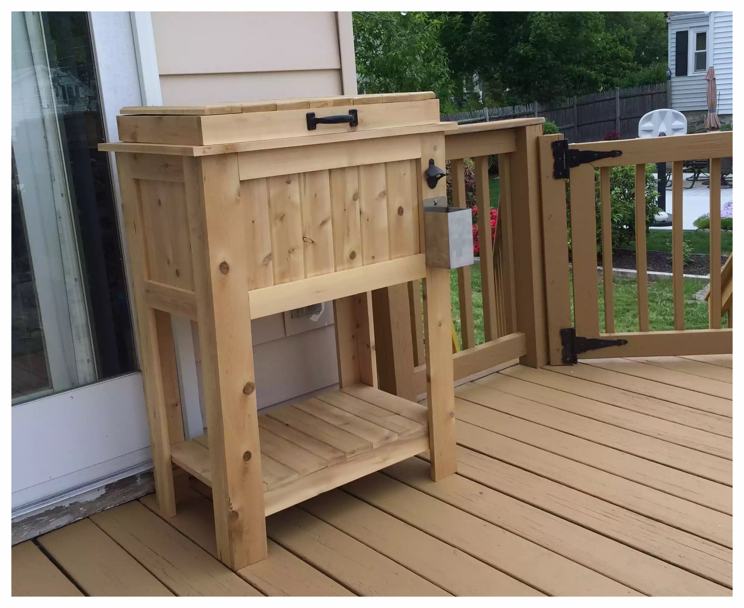 Completed Cooler on the deck