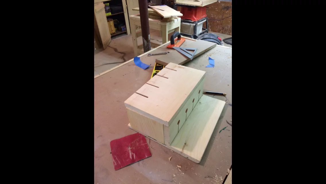 Construction phase, making sure all the parts fit together