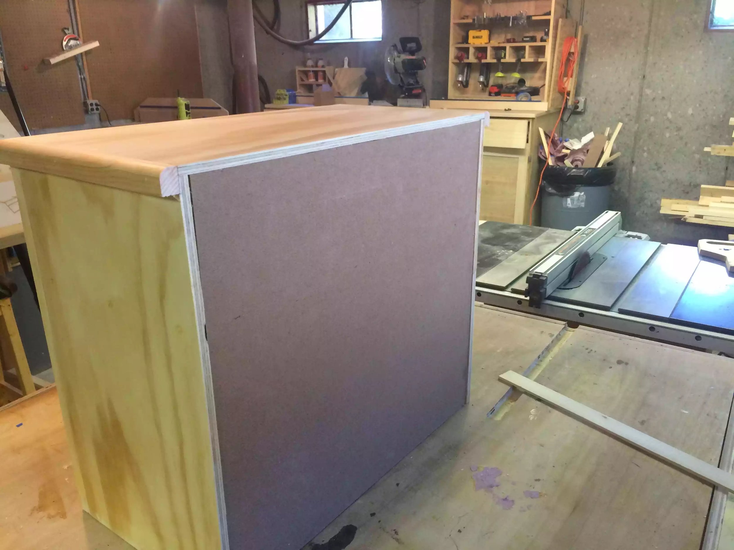 I used hardboard for the back